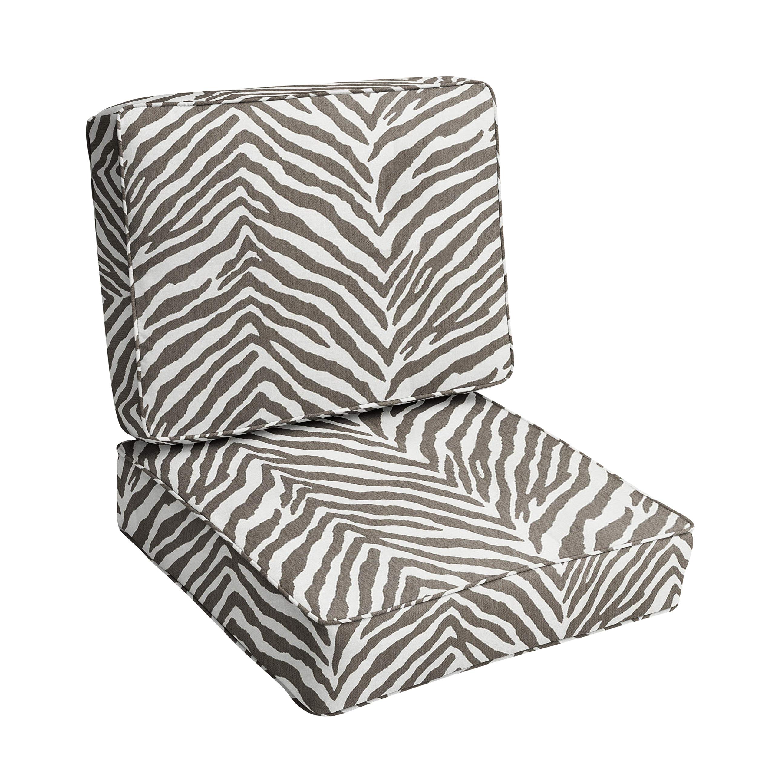 Mozaic AMZ477021SC Indoor Outdoor Pillow Cushion Set - Grey Decorative Throw Pillows for Sofa, Bed, Patio & Garden - Water Resistant & Durable Home Decor