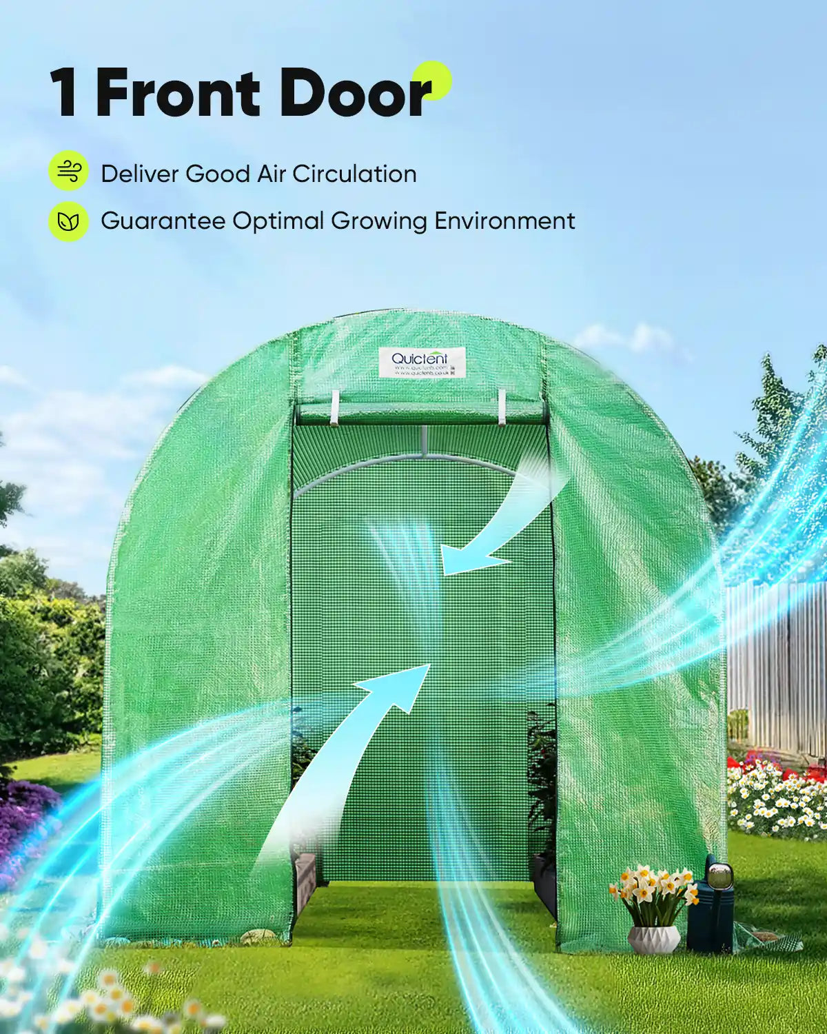 12' x 7' x 7' Walk-in Tunnel Greenhouse for Gardening, Plant Protection & Year-Round Growing - Perfect for Backyards, Small Farms & Urban Gardening