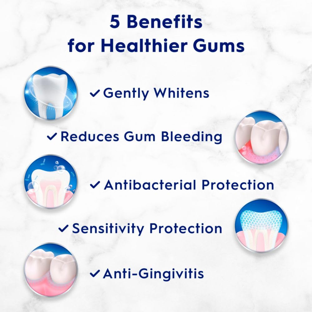 Crest Pro-Health Advanced Gum Restore Deep Clean Toothpaste 4.8 oz (3-Pack) - Anticavity & Antibacterial Fluoride Toothpaste for Gum & Enamel Protection - Clinically Proven for Fresh Breath & Oral Health - Ideal for Daily Dental Care & Family Use