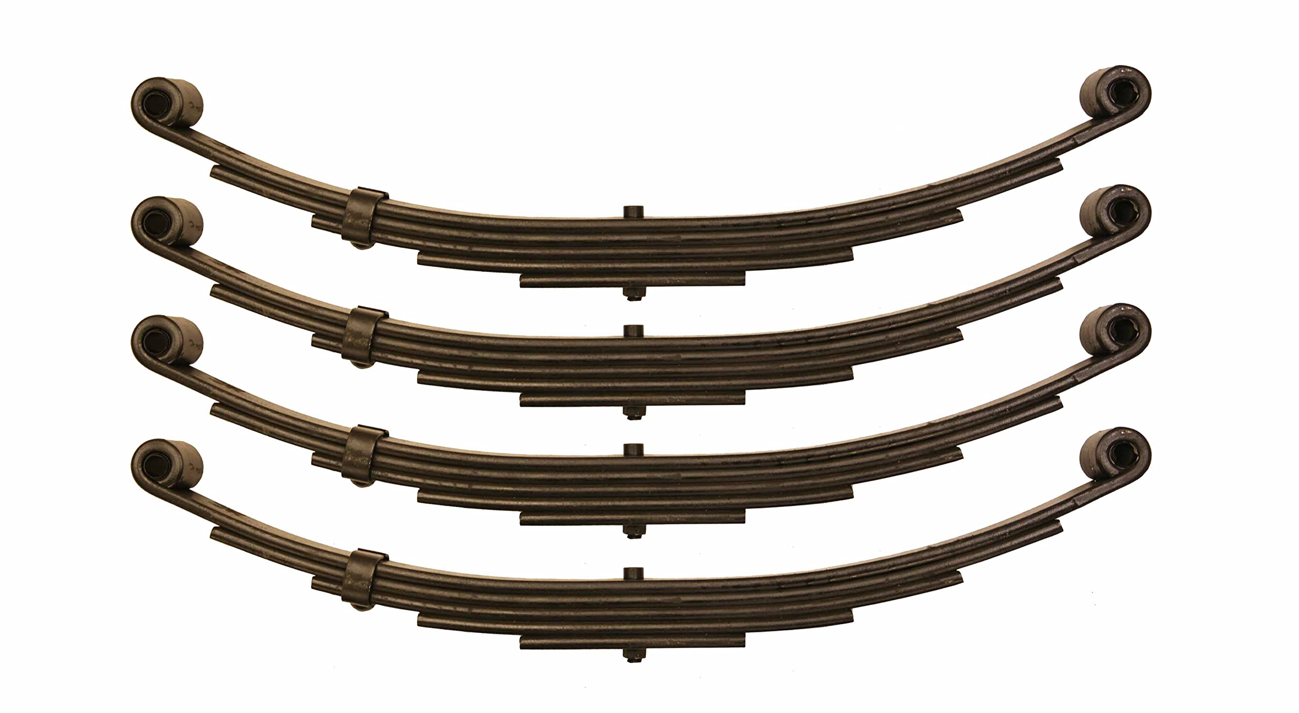 LIBRA Trailer Leaf Spring 5 Leaf Double Eye 3000# Capacity for 6000# 6K Axle - Set of 4 | Heavy-Duty Replacement for Utility Trailers, Boat Trailers & Cargo Hauling