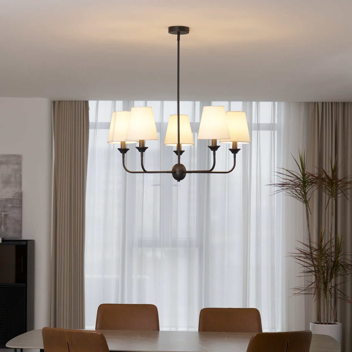 Euphora Crystal Chandelier - Elegant Modern Ceiling Light Fixture for Dining Room, Living Room, Bedroom | Perfect for Home Decor, Wedding, Party & Event Lighting