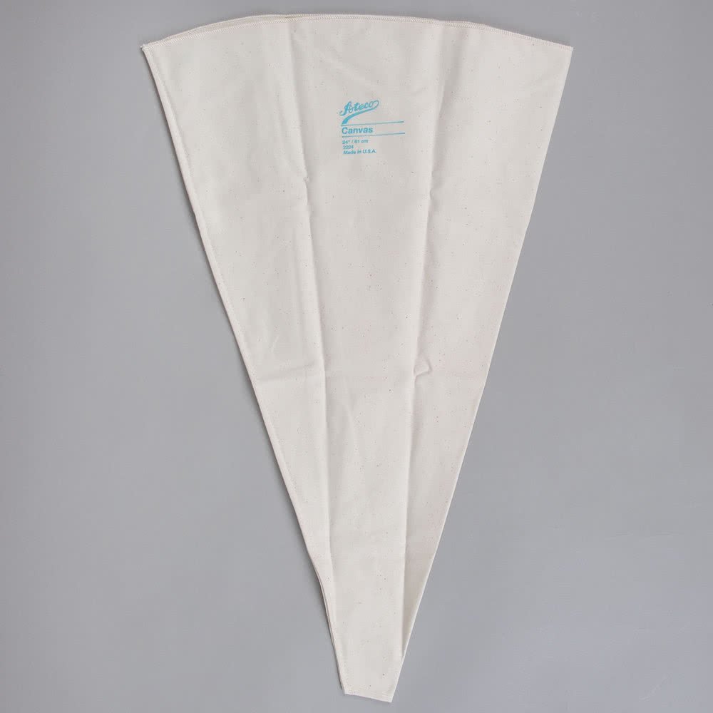 Ateco 3224 24-Inch Professional Pastry Decorating Bag - Heavy Duty Heat Resistant Canvas with Hemmed Tip & French Seams | Perfect for Cake Decorating, Cupcake Frosting & Baking Supplies