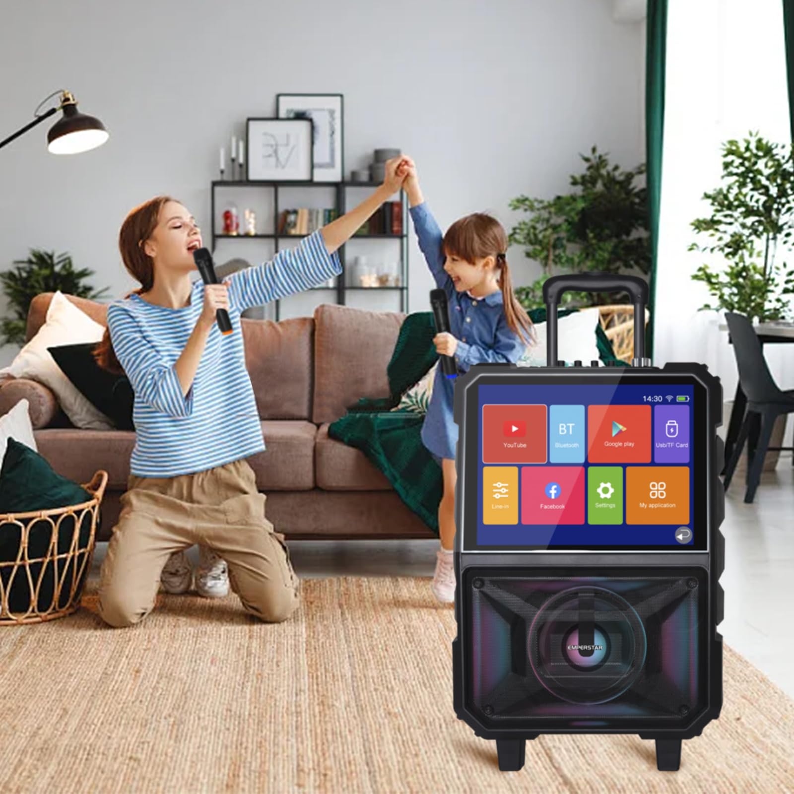 Portable Karaoke Machine with Built-in 15