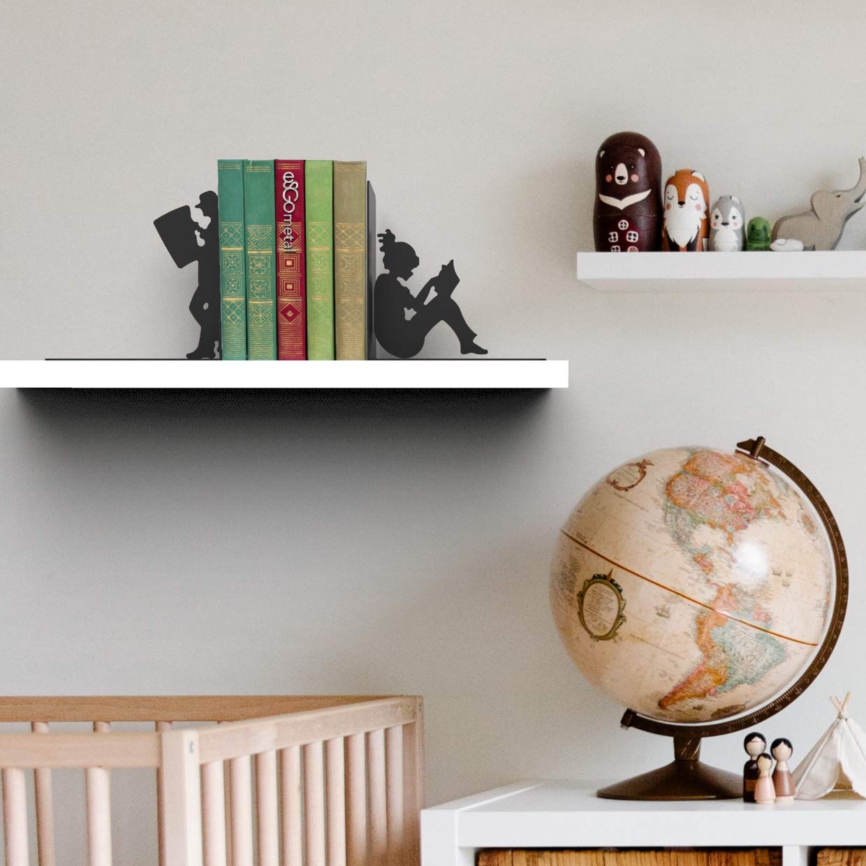 Decorative Bookends & Book Holder Stand - 18x12x18cm Office Organizer for Bookshelf, Desk & Reading Accessories - Perfect for Home, Office & Library Use