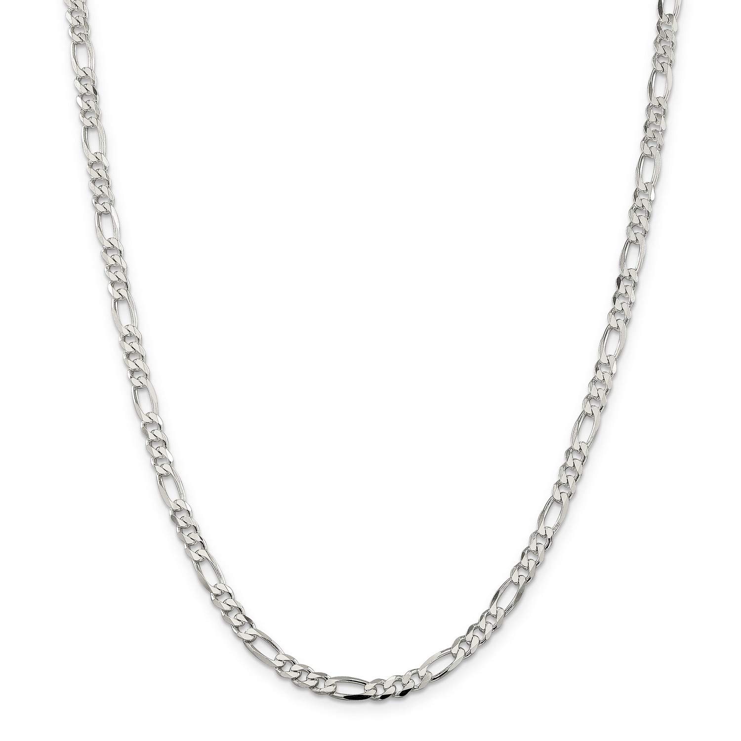 925 Sterling Silver Figaro Chain Necklace, Bracelet or Anklet - Durable Jewelry for Men & Women - Perfect for Gifts, Everyday Wear & Special Occasions