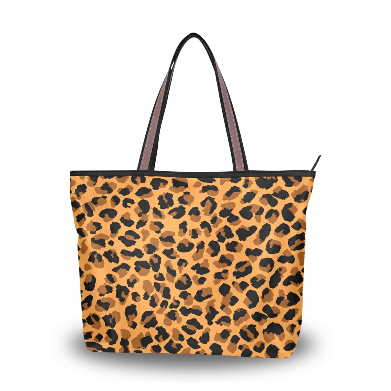 Stylish Leopard Print Tote Bag for Women - Fashionable Shoulder Bag & Reusable Beach Handbag - Perfect for Travel, Shopping & Daily Use