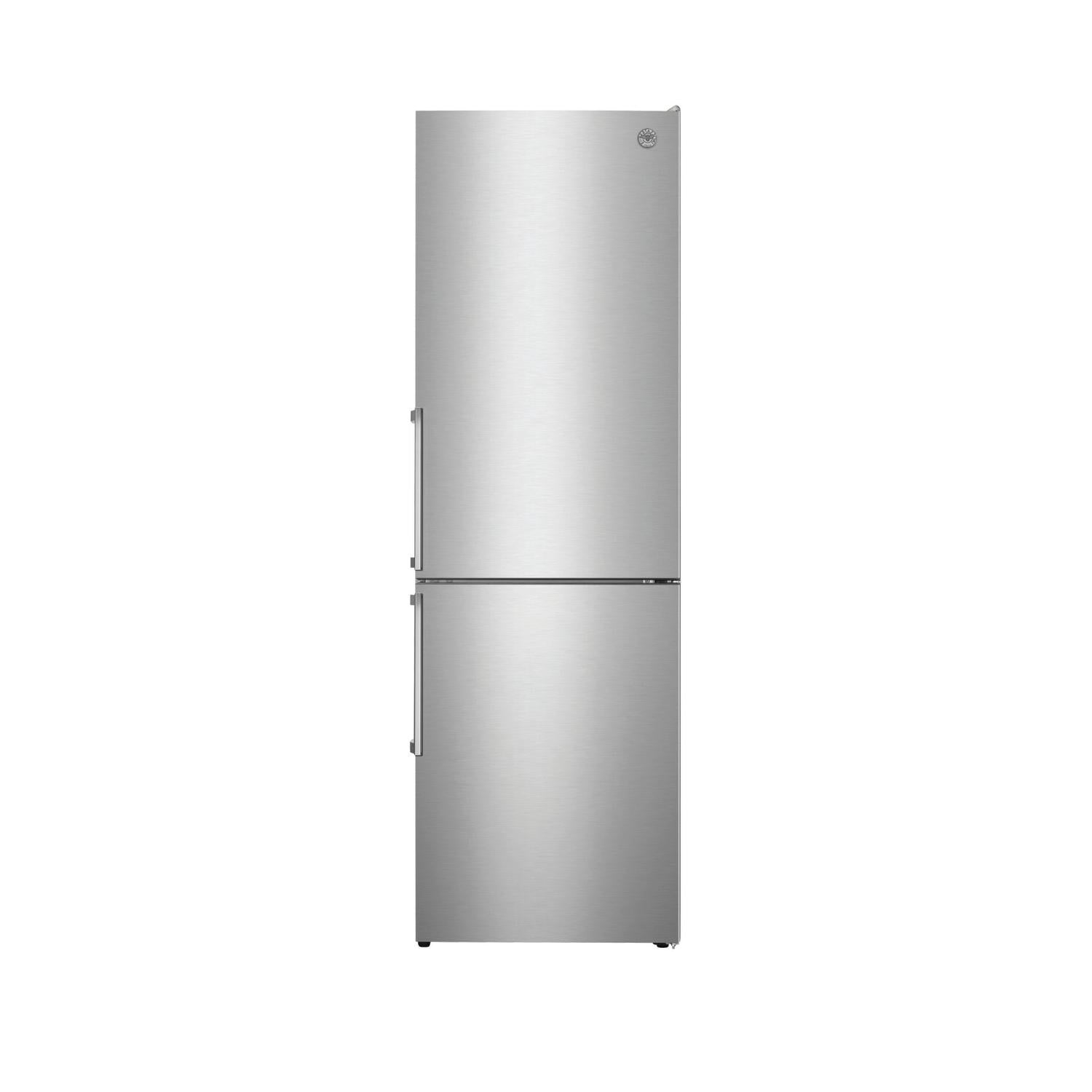Bertazzoni REF24BMFXNV 24 Inch Freestanding Bottom Mount Refrigerator - Energy Efficient Stainless Steel Fridge for Modern Kitchen & Open Floor Plan Homes