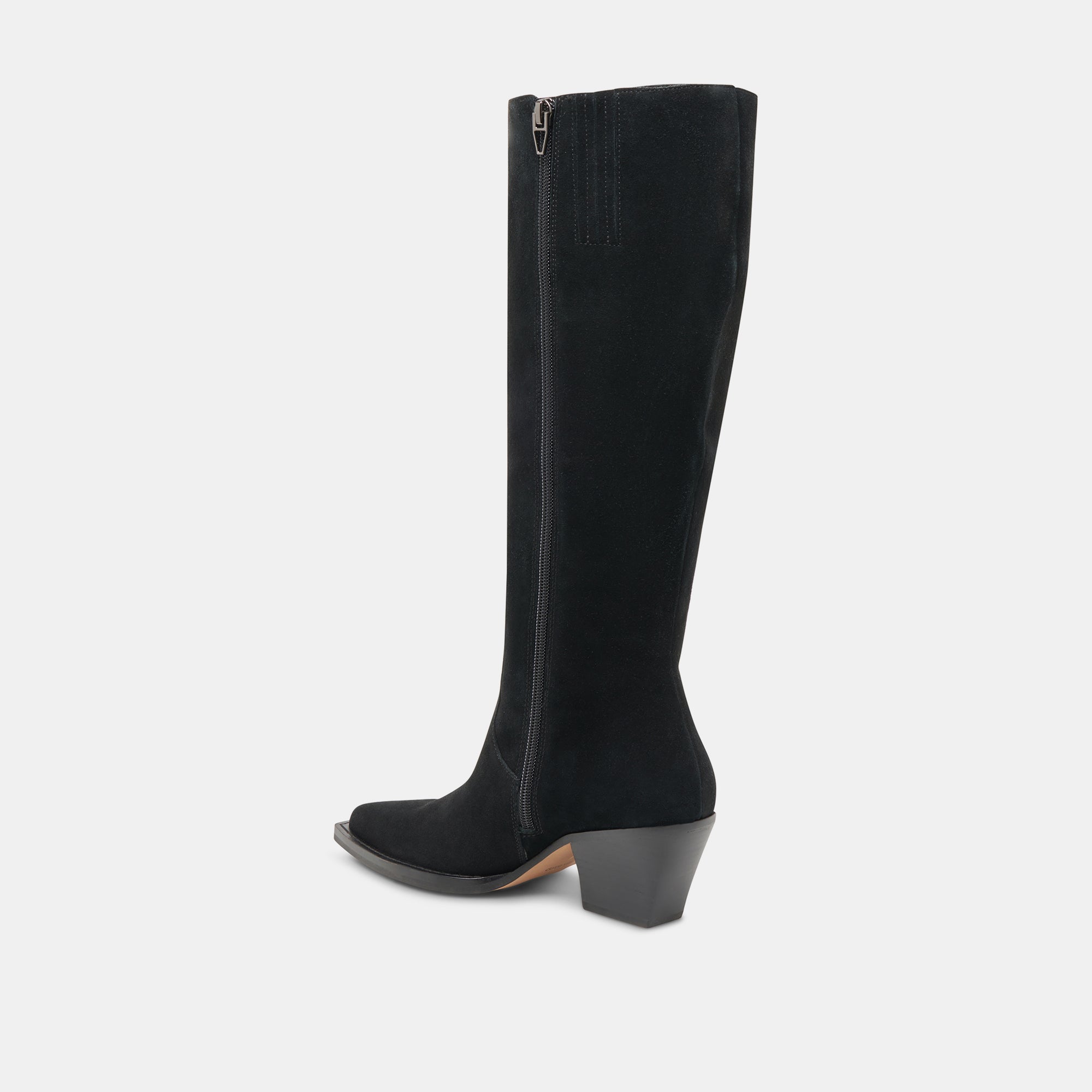 Raj Wide Calf Boots for Women - Onyx Suede Comfortable Ankle Boots for Wide Feet | Perfect for Casual Wear, Office & Outdoor Activities