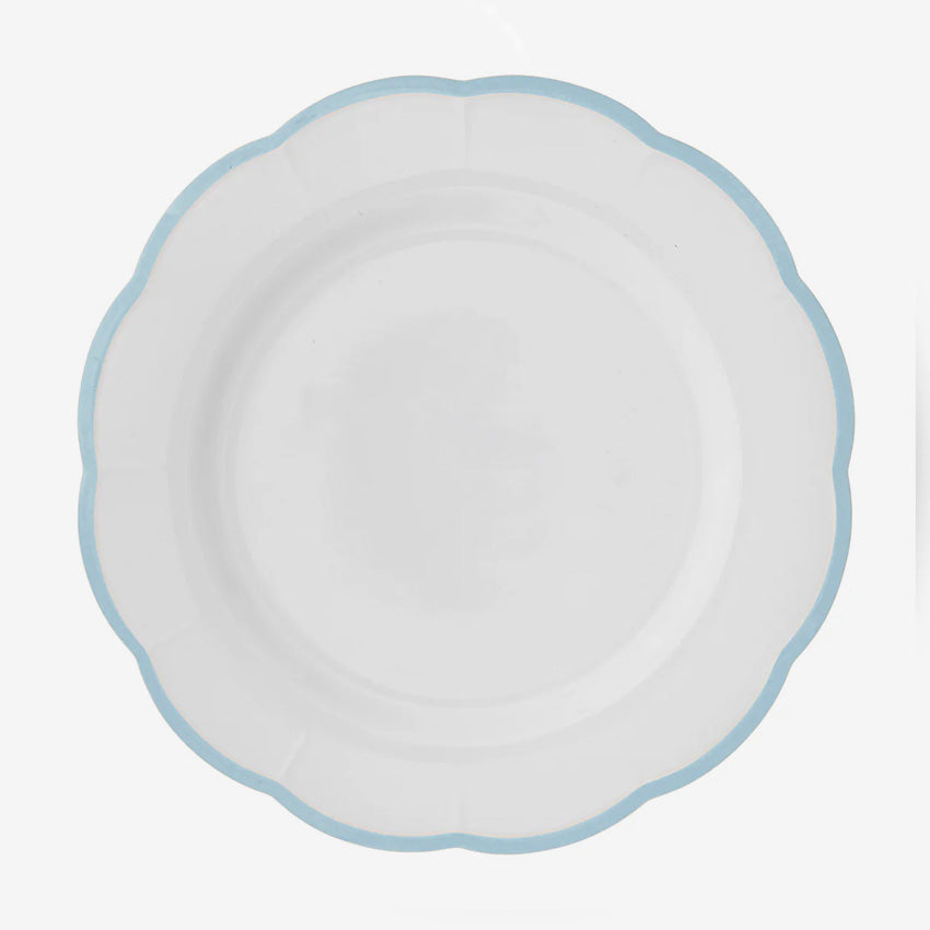 Bitossi Home Scalloped Rim Round Platter - Elegant Ceramic Serving Dish for Entertaining, Dining & Home Decor