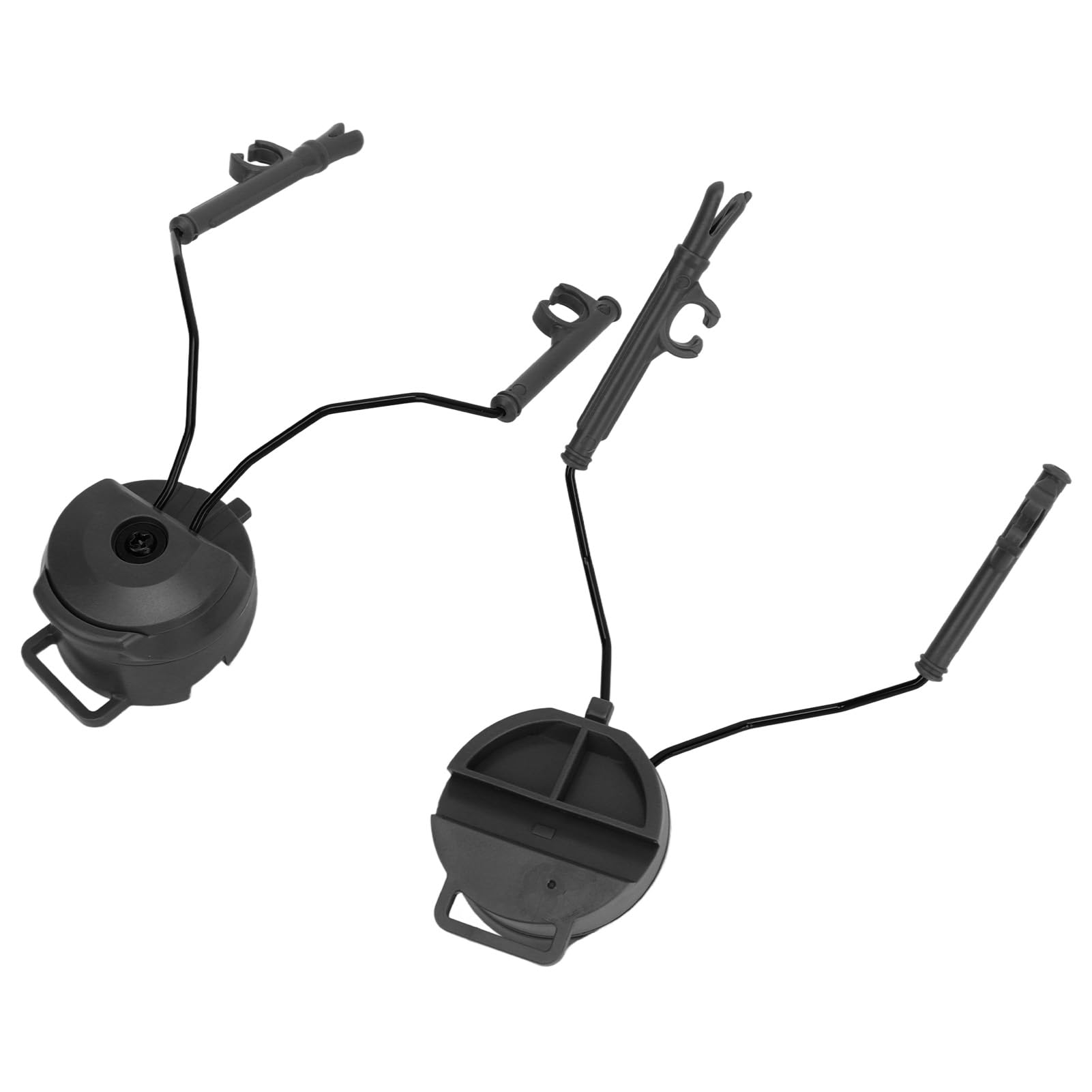 2PCS Helmet Headset Adapter - Nylon Helmet Arc Rail Suspension Headphone Bracket for Outdoor Shooting, Hunting & Tactical Operations - Compatible with Most Tactical Helmets & Communication Headsets