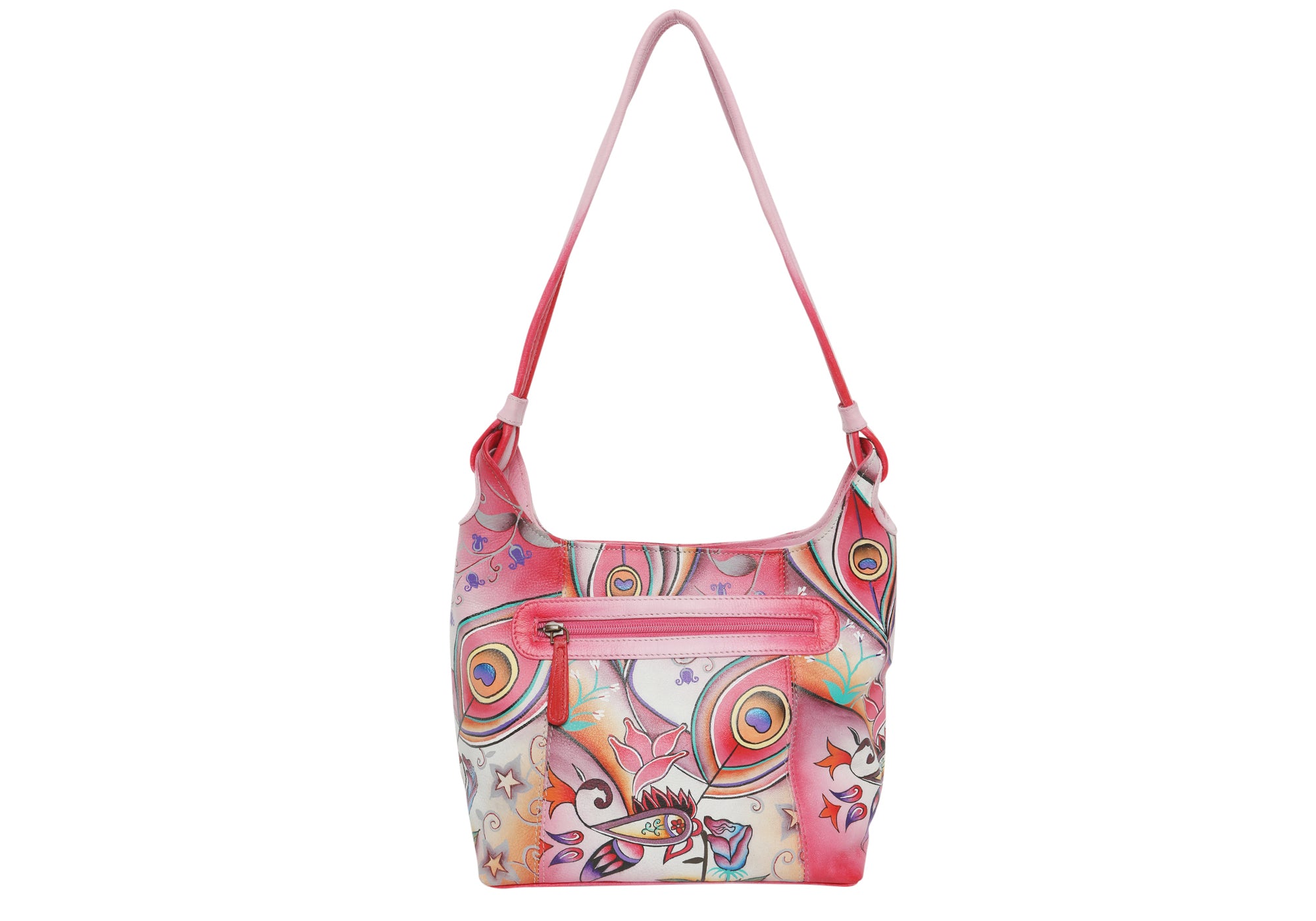 Modapelle Women's Genuine Leather Hand-Painted Shoulder Bag - Fashion Crossbody Purse Style 3152 for Work, Travel & Everyday Use