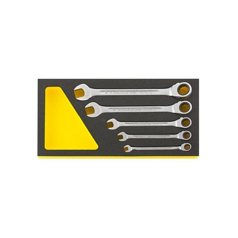 Stahlwille 96830652 TCS 17F/5 Ratchet Combination Wrench Set - Professional Grade Tool Kit for Automotive Repair & Mechanical Maintenance