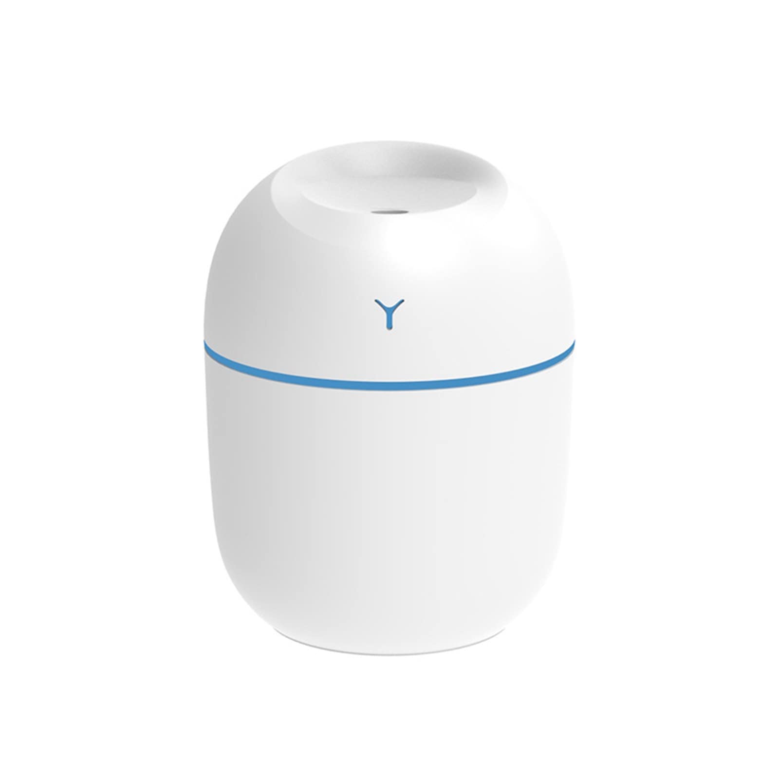 YUYVIO 220ml Mini Air Humidifier & Essential Oil Diffuser - USB Portable Mist Maker with LED Night Light for Home, Office, Bedroom, Travel | White Egg-Shaped Aromatherapy Device for Better Sleep & Air Moisture