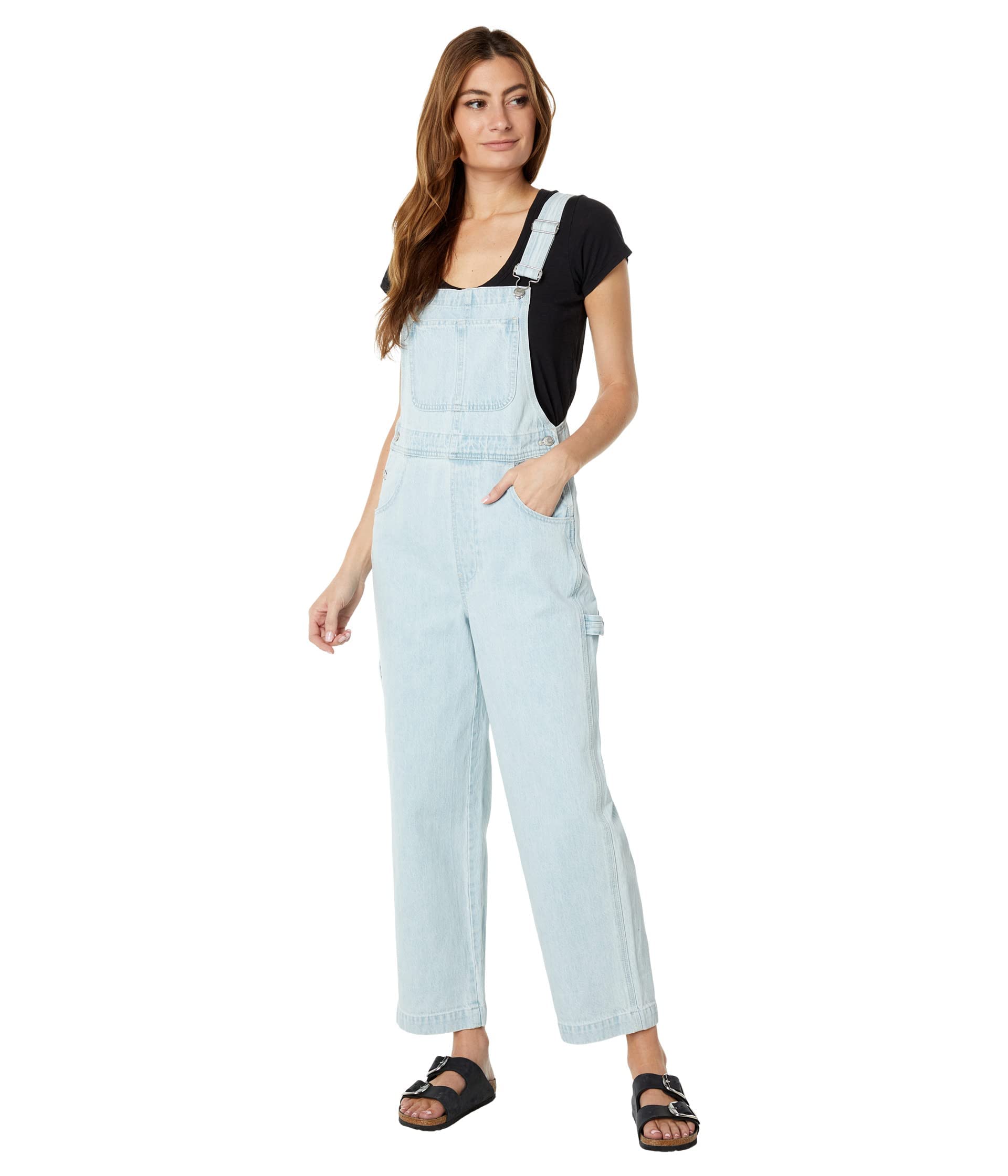 Madewell Denim Oversized Carpenter Overalls for Women - Bretton Wash Distressed Jeans | Vintage Style Workwear Overalls for Casual Outfits & Outdoor Activities