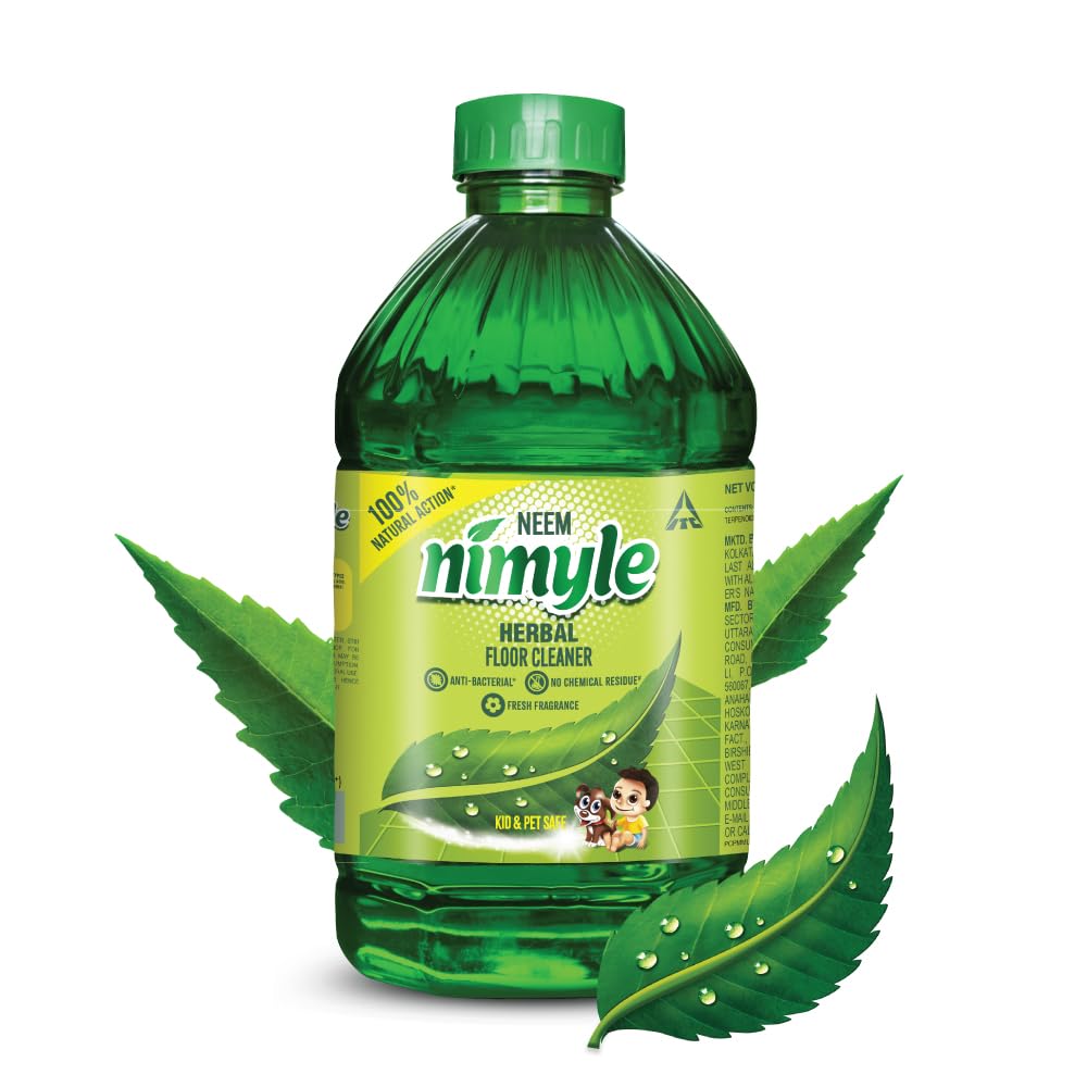 Nimyle ITC's Eco-Friendly Herbal Floor Cleaner Liquid 2L - Natural Neem Power for 99.9% Antibacterial Protection | Multi-Surface Cleaner for Hardwood, Tile & Vinyl Floors | Safe for Homes, Offices & Schools