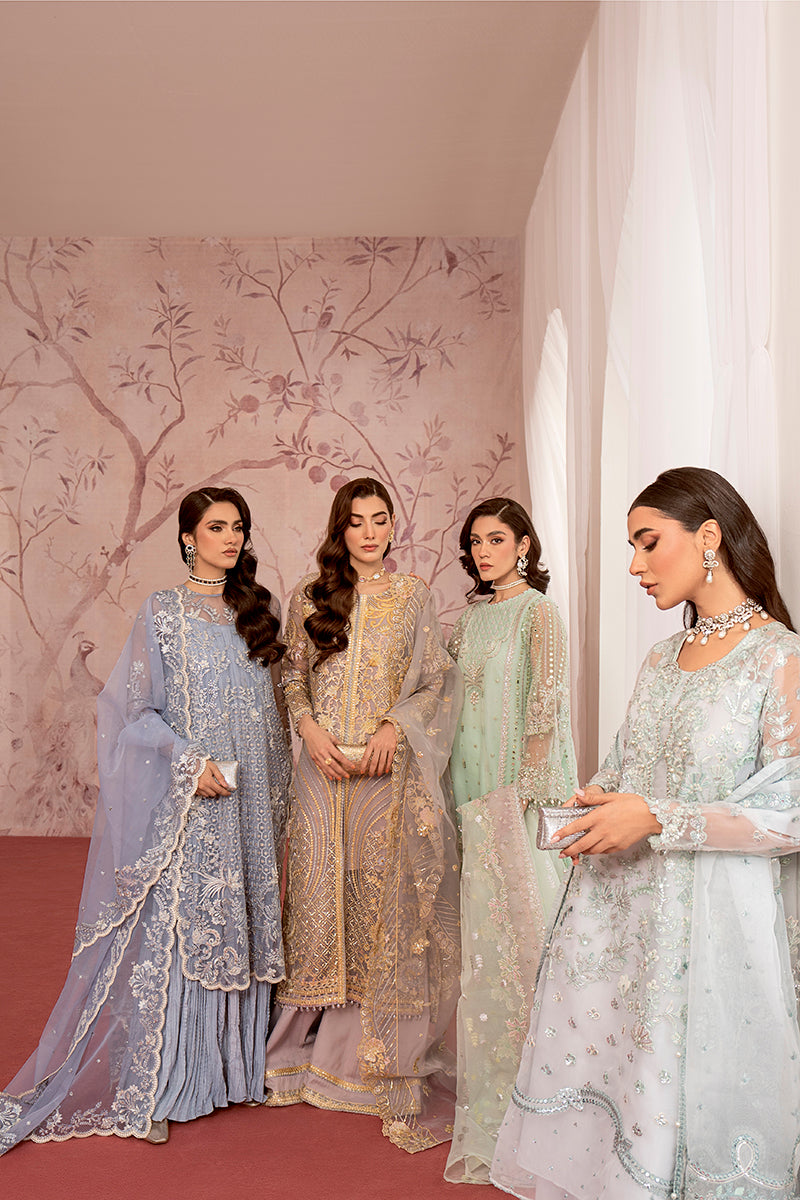 GUL E RANA 3PC Embroidered Luxury Pret Pakistani Formal Dress Set - Perfect for Weddings, Parties & Special Occasions