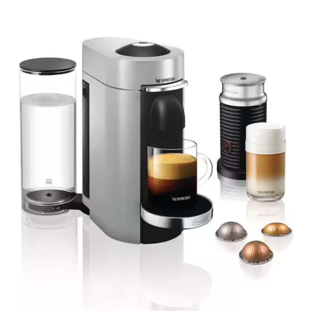 Nespresso Vertuo Plus Deluxe Coffee Machine with Aeroccino Milk Frother - ENV155SAECA - Perfect for Home & Office Espresso Lovers