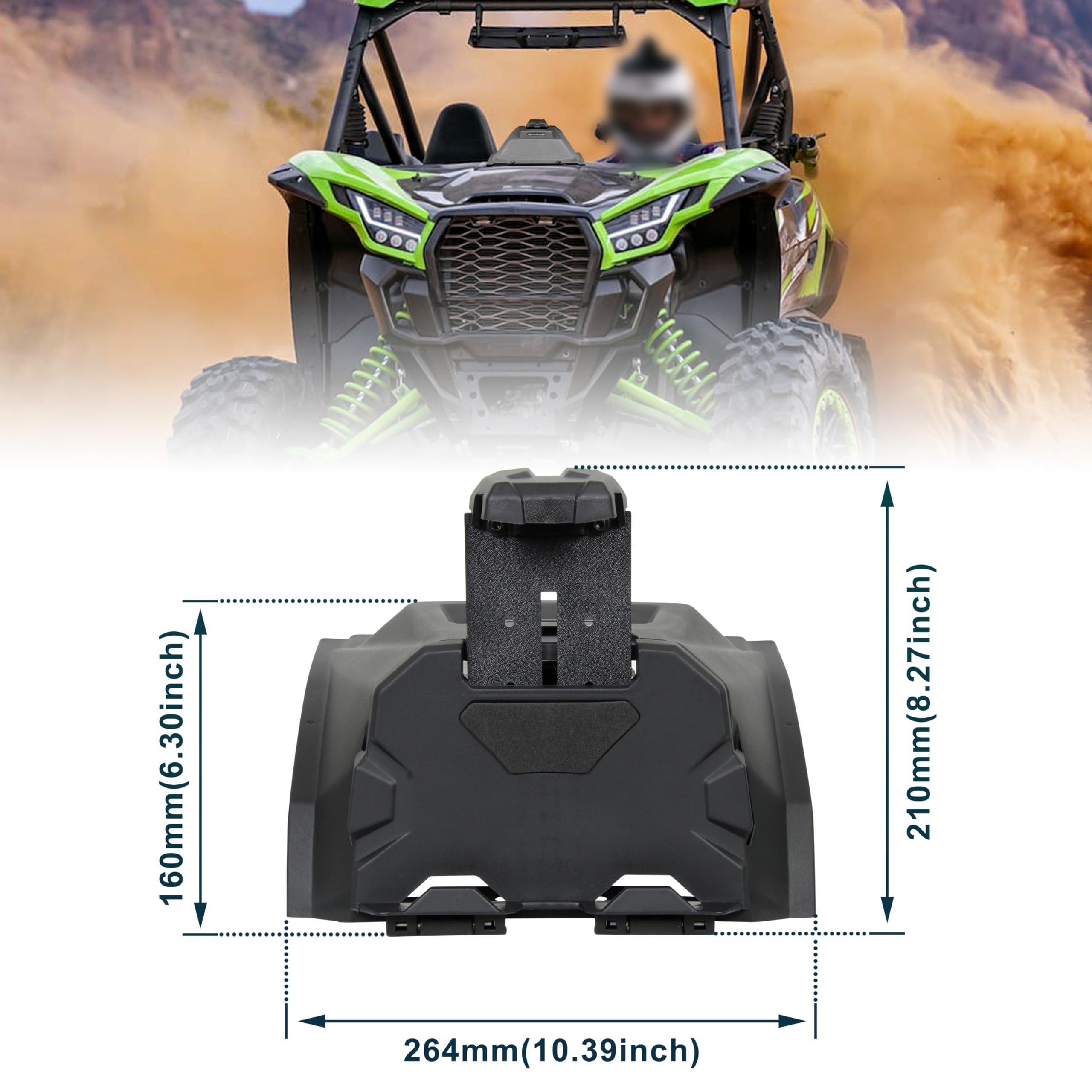 Universal Tablet Holder & GPS Mount with Storage Tray for Kawasaki Teryx KRX 1000 (2020-2025) | Durable Electronic Device Organizer for iPad, Phone & Accessories | Perfect for Off-Road Adventures & Dash Organization