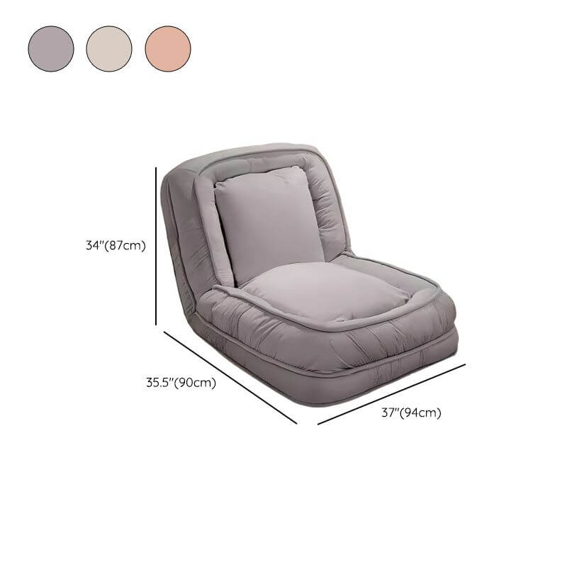 Stylish White/Rose Reclining Lounge Chair with Cushioned Back & Removable Slipcover - Perfect for Living Room, Bedroom or Patio Relaxation