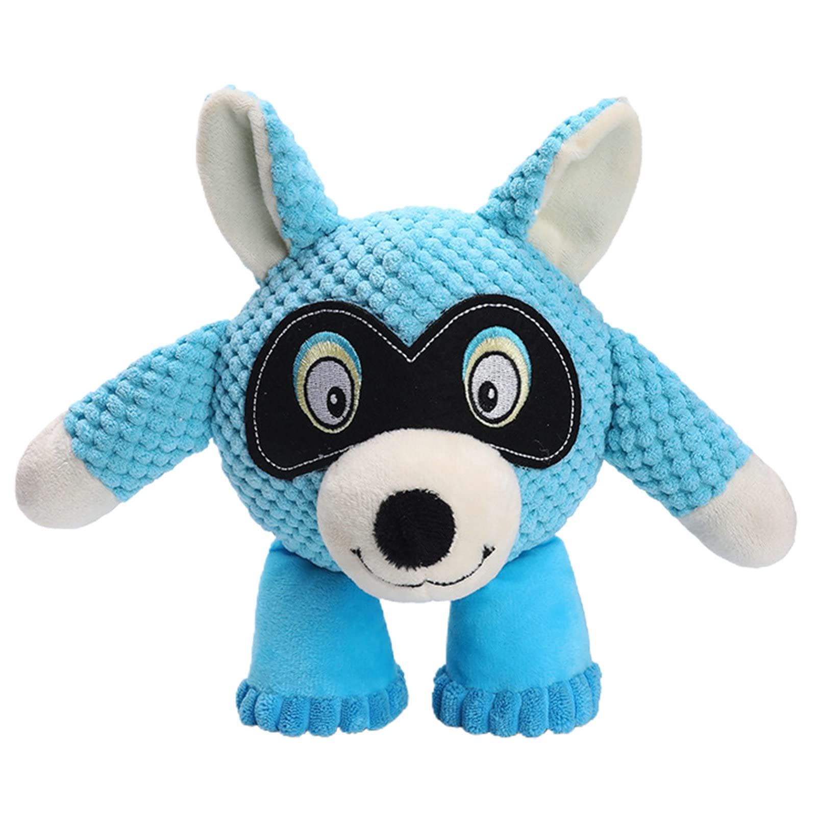 HOVTOIL Squeaky Dog Chew Toy - Durable Plush Puppy Training & Teeth Cleaning Molar Chew Toy for Small Medium Large Dogs - Perfect for Playtime, Cuddling & Dental Care - Blue Pet Toy