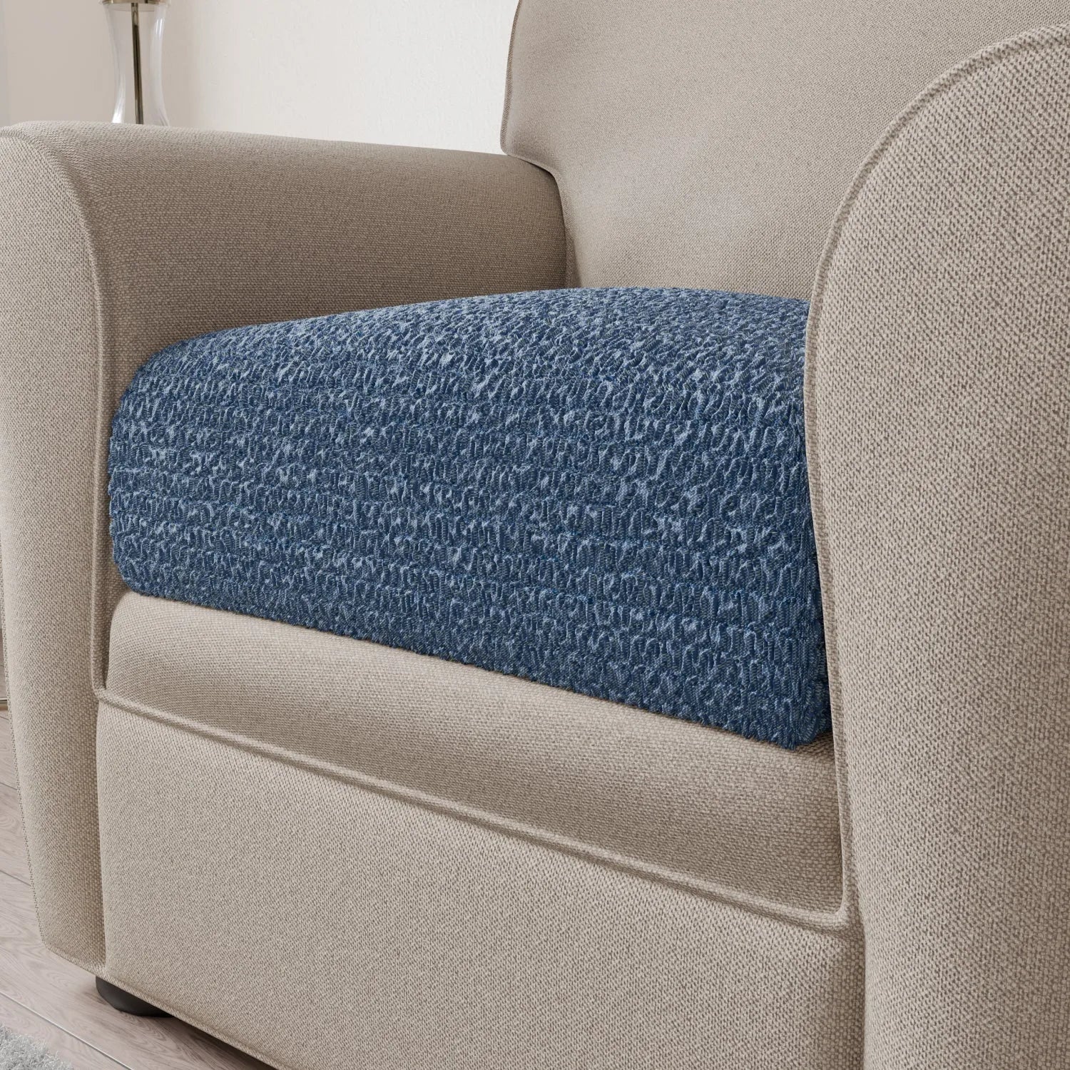 Premium Seat Cushion Cover - Mille Righe Collection | Comfortable & Stylish Home Decor for Sofa, Chair, Office & Car | Washable & Durable Fabric