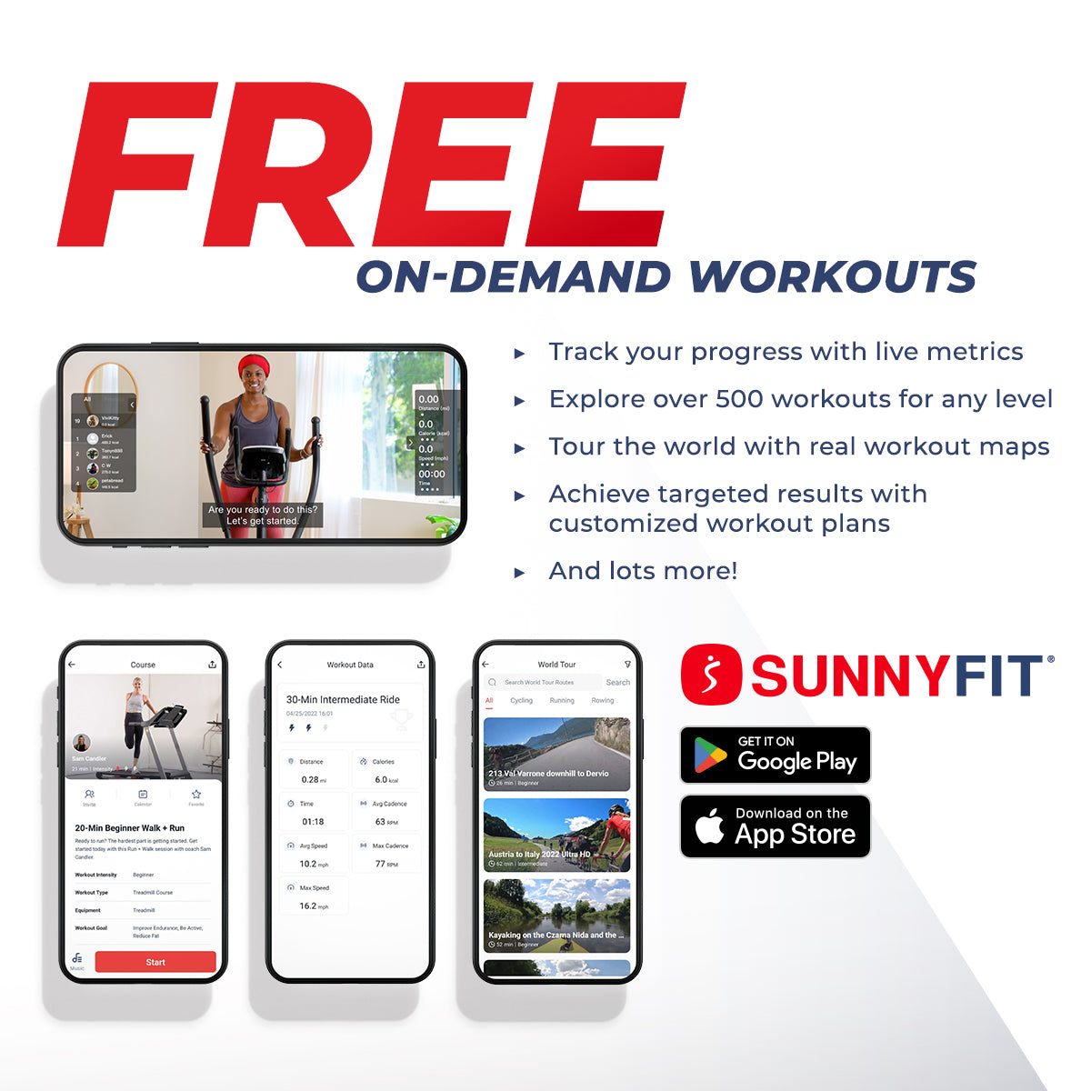 Premium Smart Elliptical Machine - Extra Long Stride Length, Programmable Electromagnetic Resistance - Perfect for Home Gym & Cardio Workouts