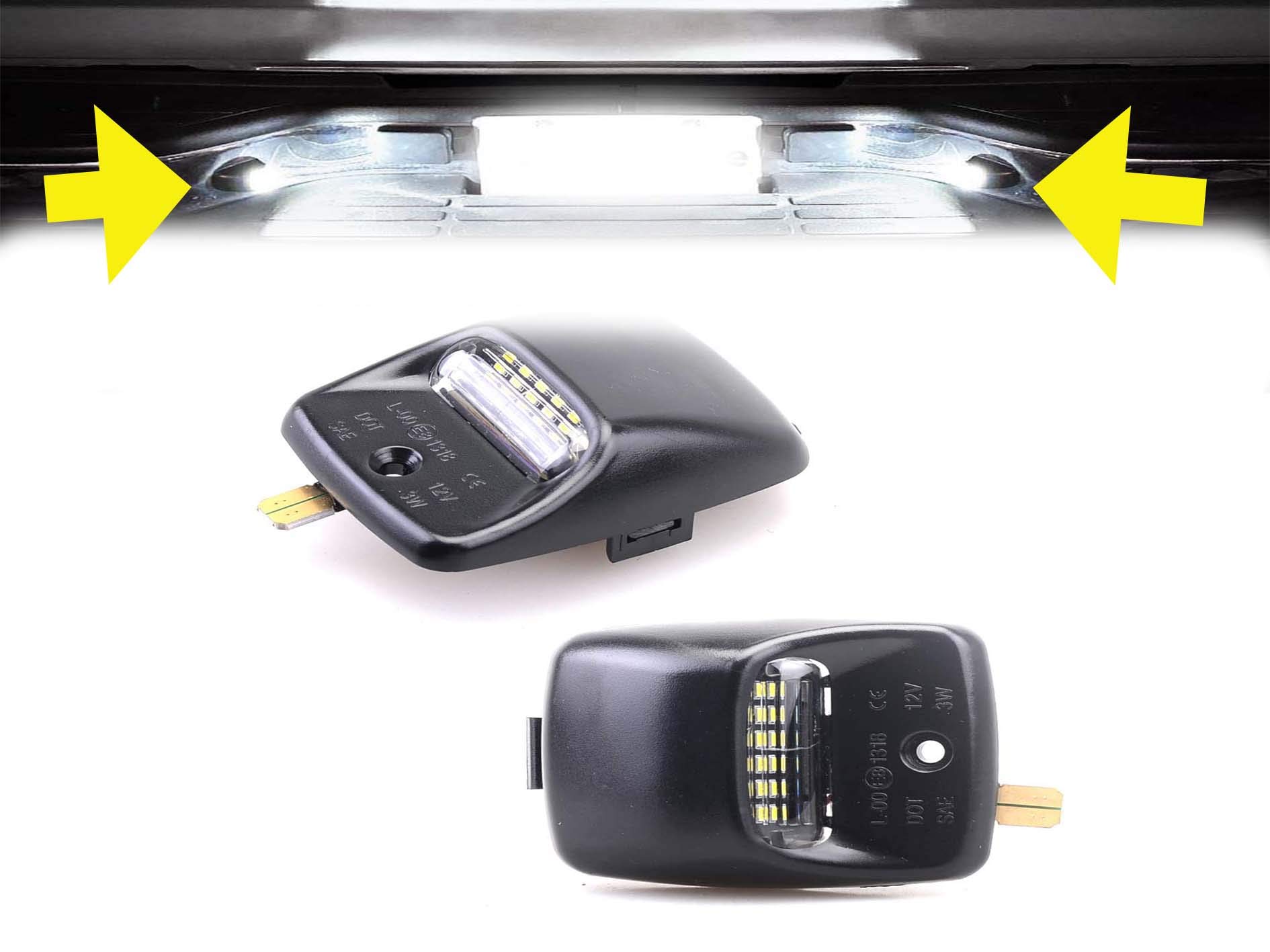 18 SMD LED License Plate Lights Replacement for Toyota Tacoma 2005-2015 & Tundra 2000-2013 - Bright White, Easy Installation, Waterproof - Perfect for Night Driving and Enhanced Vehicle Appearance