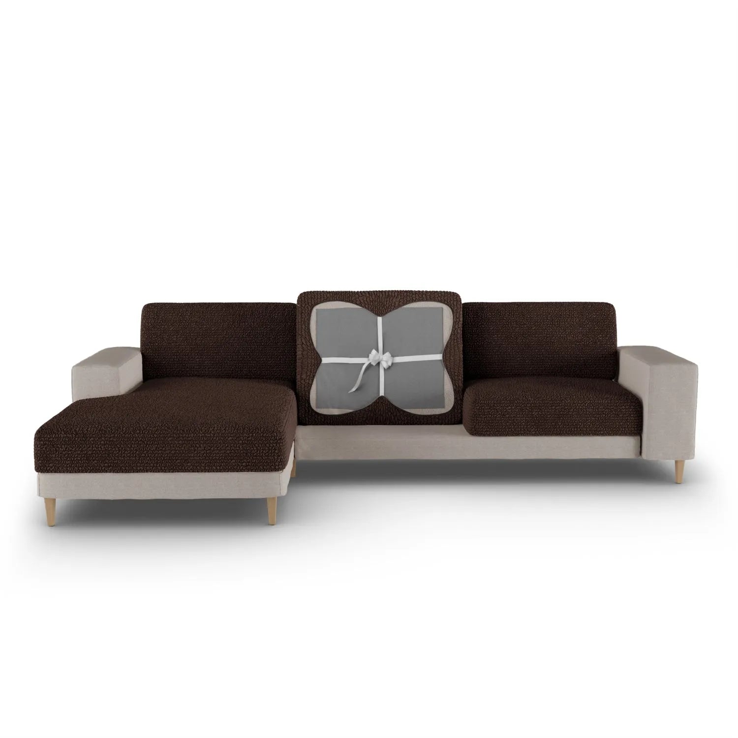 Premium Microfiber Chaise Lounge Seat Cushion Cover - Soft, Durable & Washable - Perfect for Living Room, Patio or Outdoor Furniture Protection