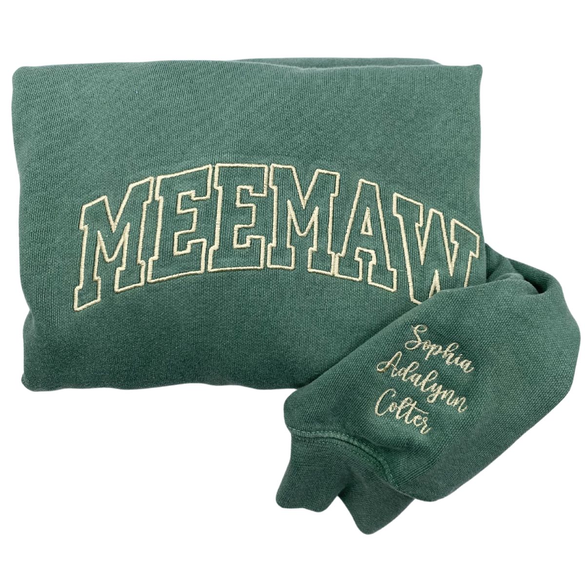 Custom Embroidered Cheer Mom Sweatshirt & Hoodie with Kids Names on Sleeve - Perfect for Sports Games, School Events & Family Photos