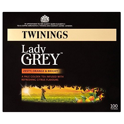 Twinings Lady Grey Tea Bags (100 Count) - Premium Black Tea with Citrus & Bergamot Flavors - Perfect for Afternoon Tea, Office Break or Relaxing at Home