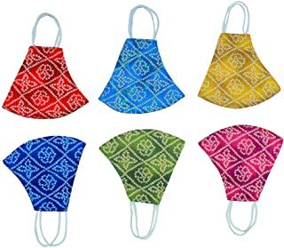 Ventuos HIRVALL - 6 Pack Reusable Washable Cotton Floral Face Masks for Adults | Breathable & Comfortable | Perfect for Daily Use, Travel, and Outdoor Activities