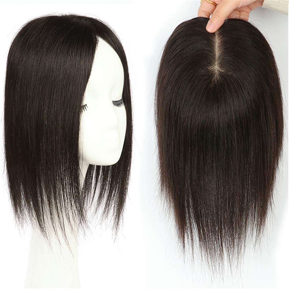 100% Real Human Hair Forehead Topper with Clips - 5.5