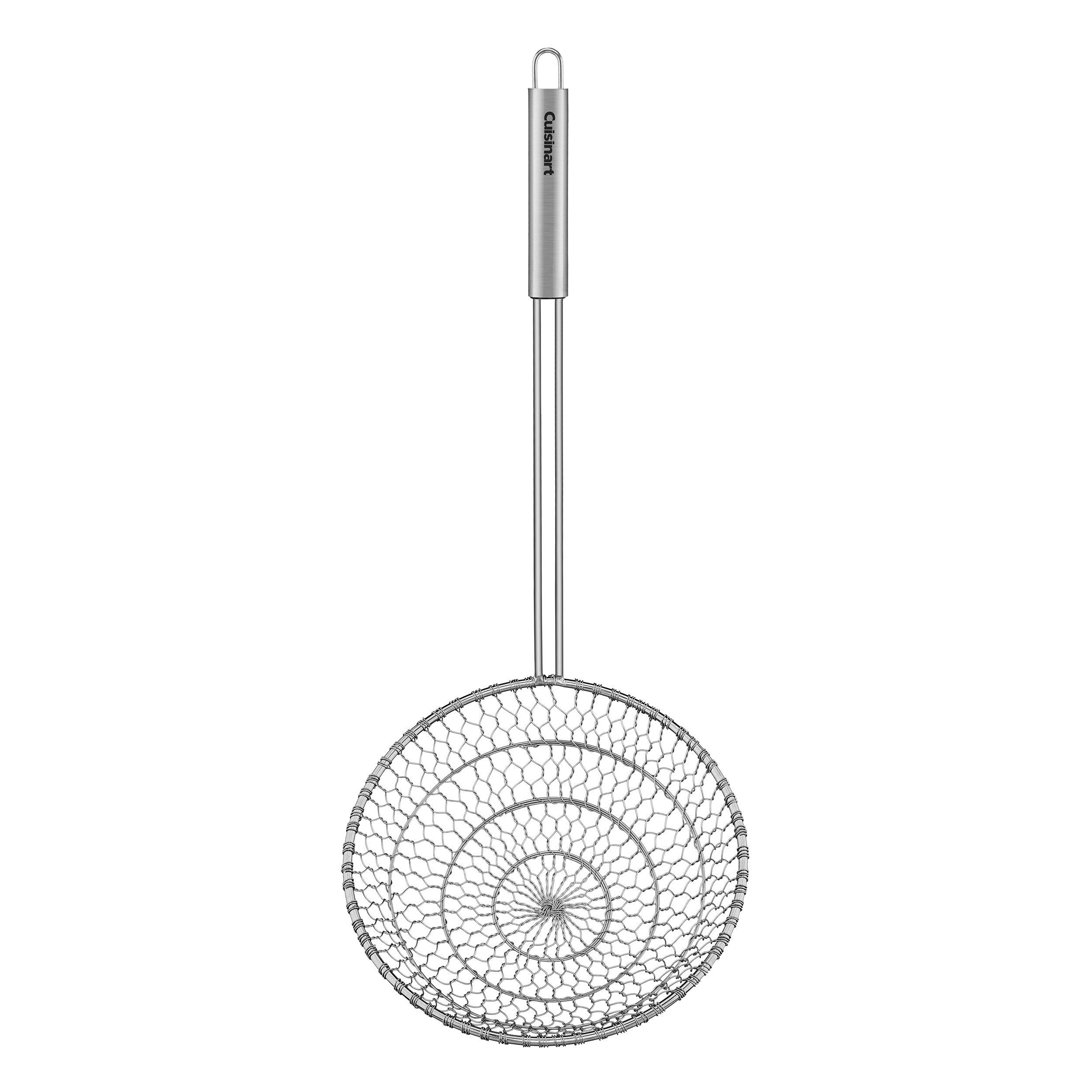 **Cuisinart Large Asian Strainer - 12-Inch Stainless Steel Kitchen Colander for Noodles, Pasta & Vegetables - Perfect for Asian Cooking, Meal Prep & Drainage**