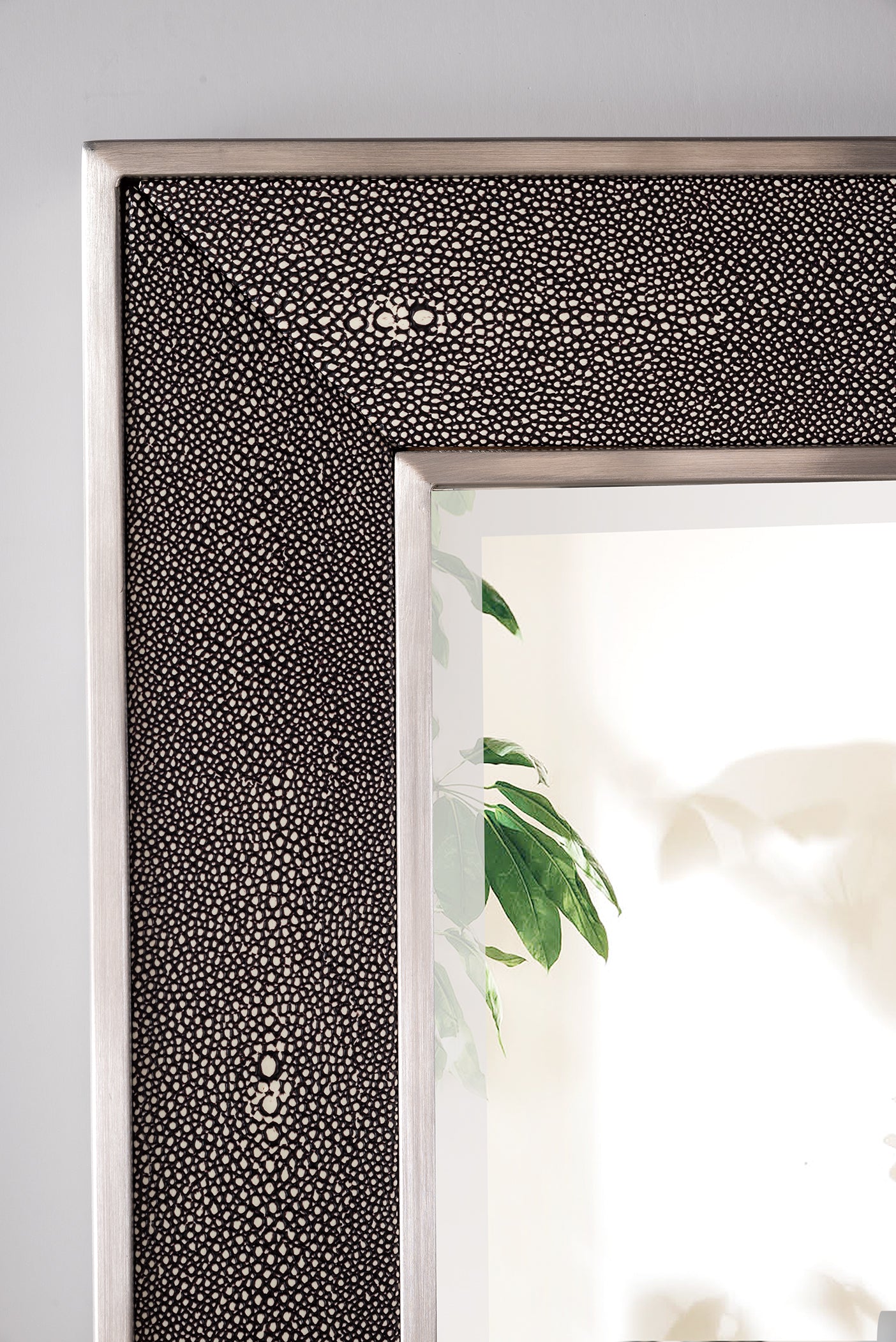 Element 28 Silver & Charcoal Wall Mirror - Modern Round Bathroom Vanity Mirror for Bedroom, Living Room, and Entryway Decor