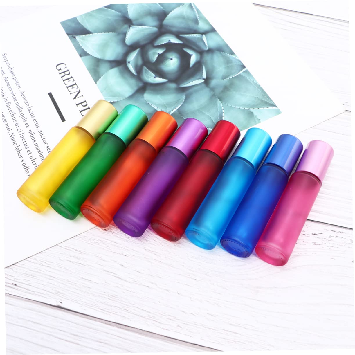 Mobestech 8-Piece Travel Bottle Set - 10ml Empty Roller Bottles with Glass Steel Beads for Toiletries & Essential Oils - Leak-Proof Compact Storage - Perfect for Air Travel, Gym, Camping & Daily Use