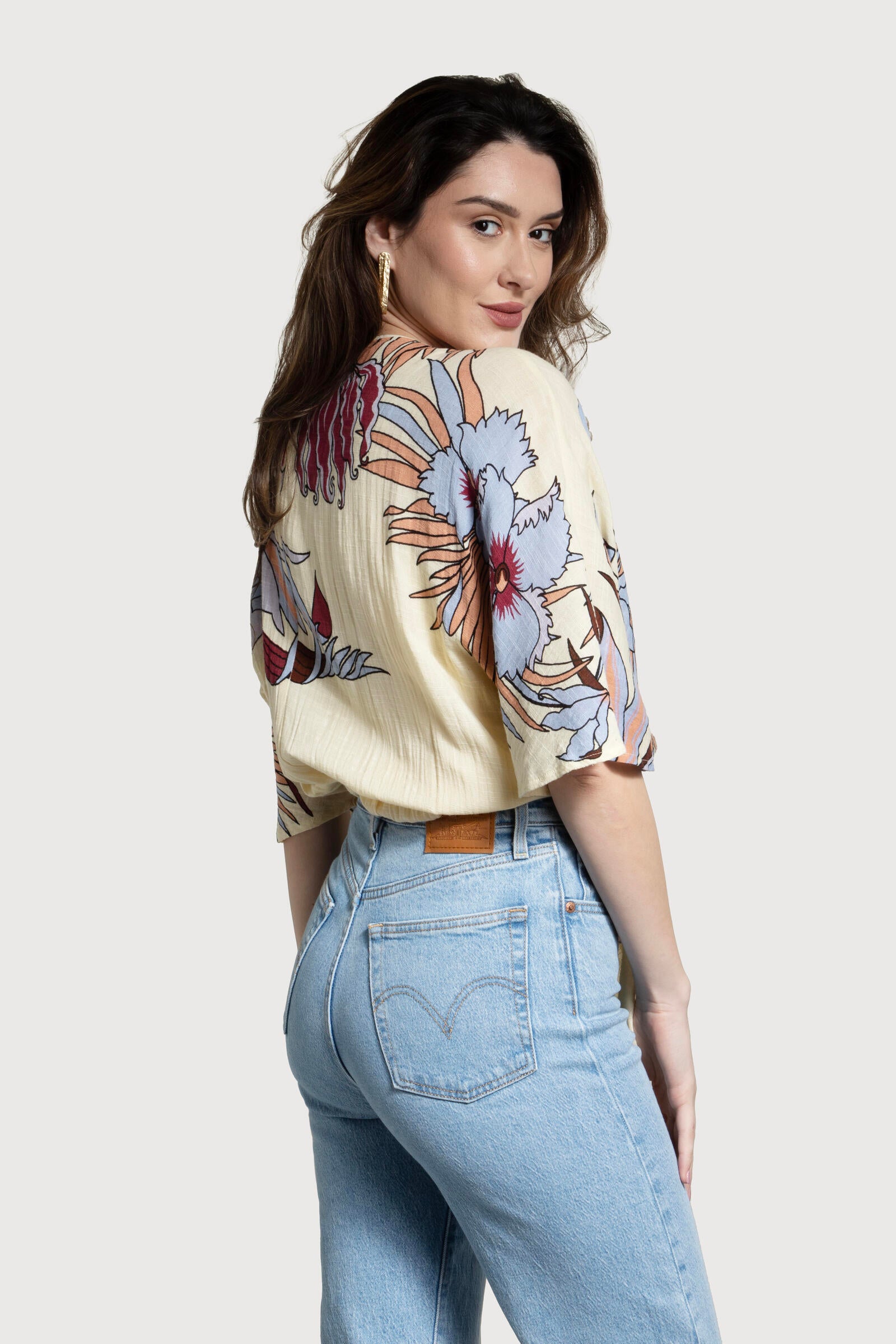 Wildflower Tie Front Kimono - Floral Printed Lightweight Cover Up for Women - Perfect for Beach, Pool, and Summer Outfits