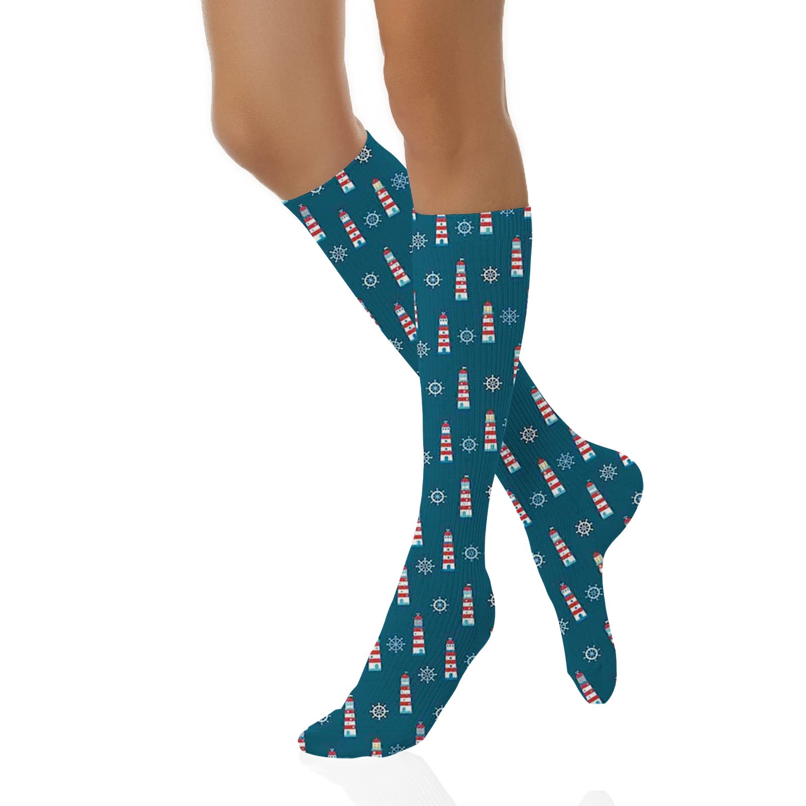 Funny Compression Socks for Women & Men - Winter Warm Socks for Improved Circulation, Running, Athletic, Nurse & Travel - Perfect for Workouts, Medical Use & Cold Weather Activities