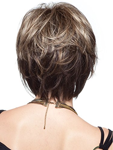 Noriko Wigs Women's Synthetic Short Bob Wig - Tousled Choppy Layers with Side Fringe, Dark Chocolate Brown (Reese Average Cap Size) | Includes Wig Comb & Hair Loss Guide - Perfect for Daily Wear, Cosplay & Hair Loss Solutions
