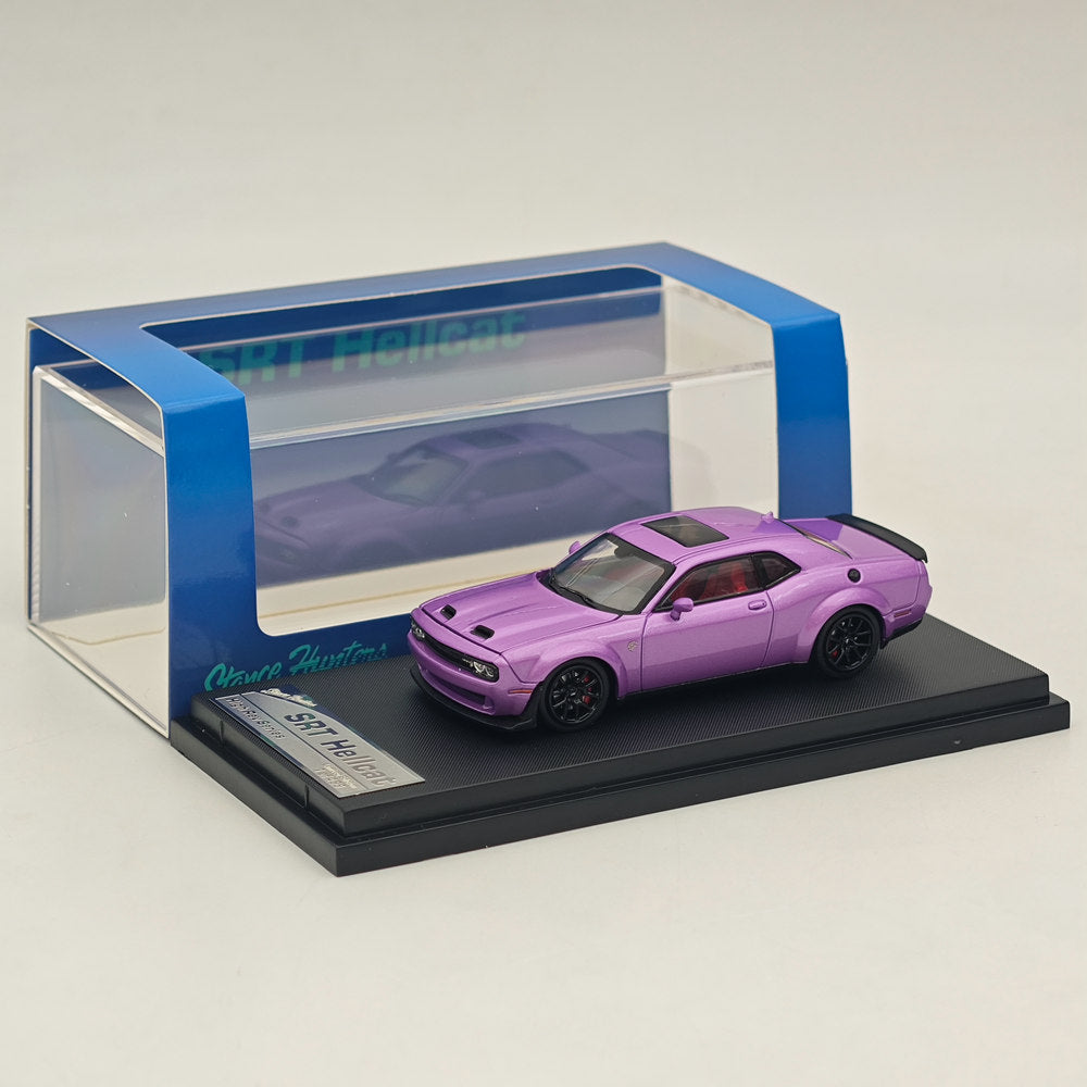 1:64 Scale SH Dodge SRT Hellcat Muscle Sports Diecast Model Car - Purple Collectible Toy for Racing Enthusiasts | Perfect for Display, Gifts, and Car Collection Showcases