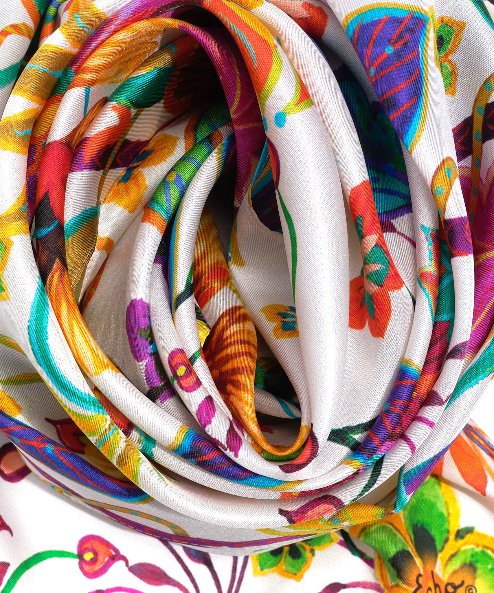 Elegant Floral Silk Scarf - Luxury Oblong Shawl for Women | Perfect for Weddings, Parties & Special Occasions