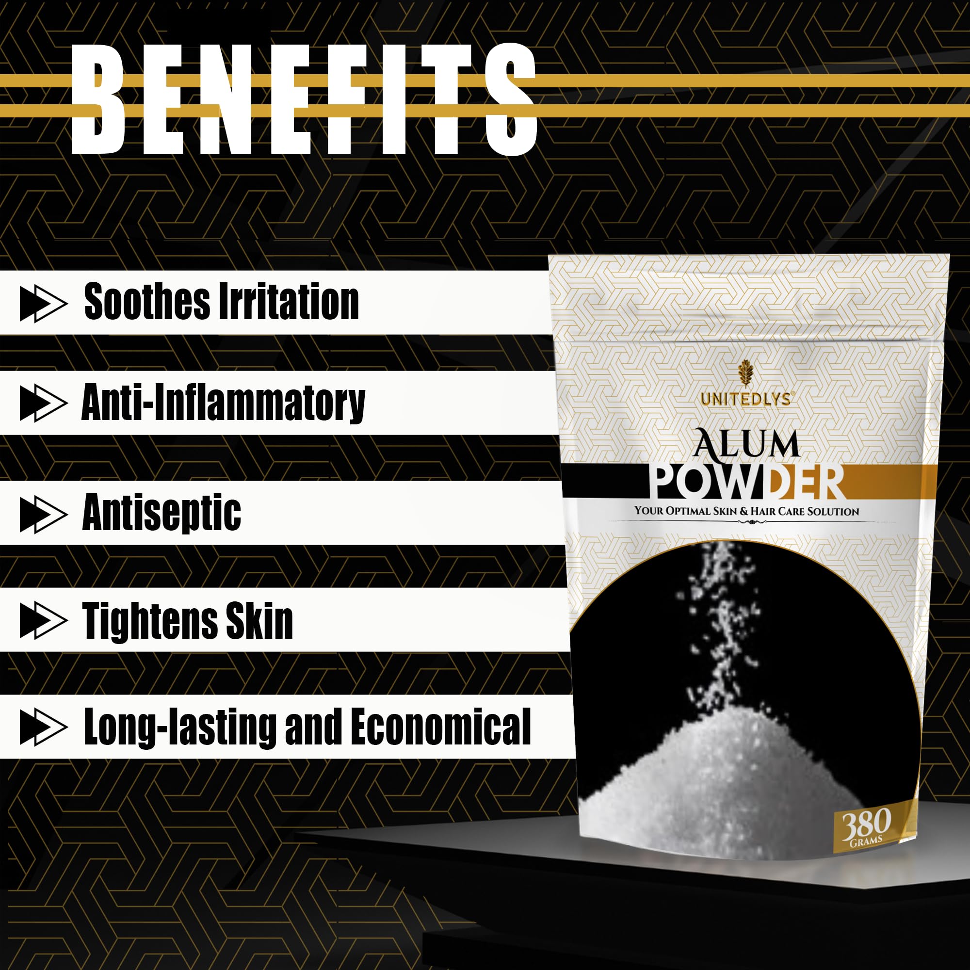 Organic Alum Powder for Skin Tightening & Acne Care - 380g | Pure Fitkari Stone Powder for Face Glow & Pore Cleansing | Natural Skin Whitening Solution | Perfect for Daily Skincare & Beauty Routine