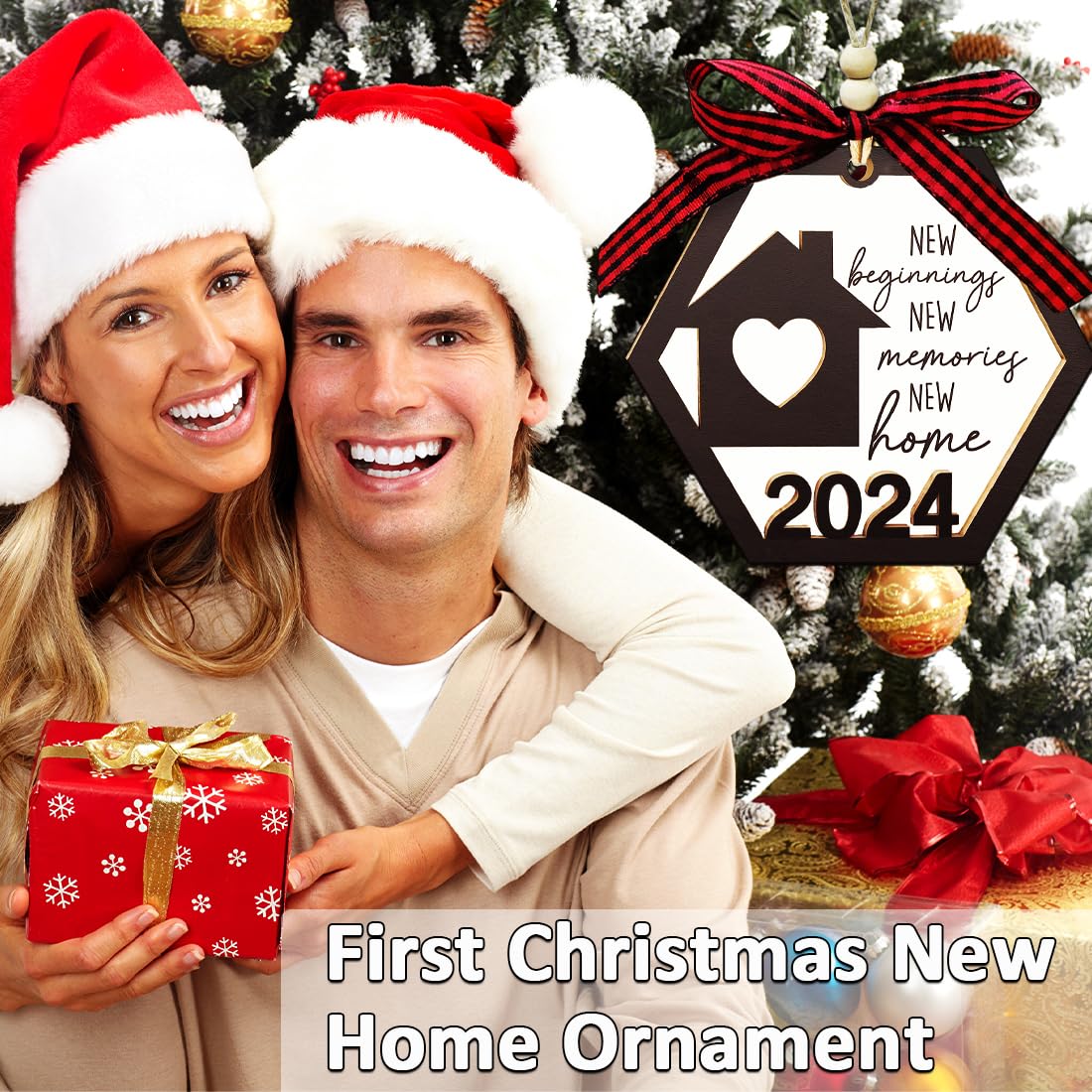 YXOTJHS 2024 New Home Ornament - Unique Housewarming Gift for New Homeowners, First Christmas Decoration - Perfect for Home Decor, Holiday Celebrations & Gift Giving
