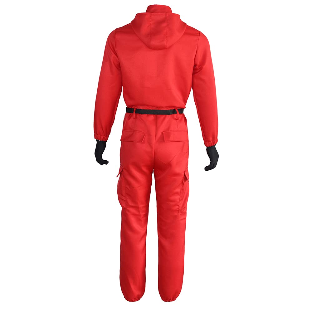 Men's Red Jumpsuit Cosplay Costume - Adult Halloween Costume, Party Outfit, Superhero Cosplay | Perfect for Halloween Parties, Comic Conventions, and Themed Events