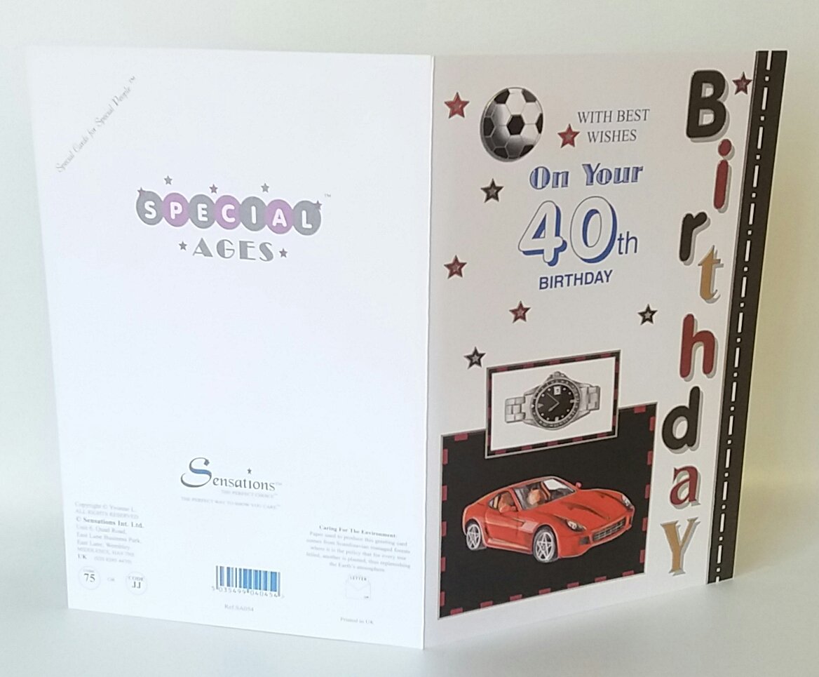 40th Birthday Card with Best Wishes - Thoughtful & Unique 40 Year Old Birthday Greeting Card for Friends & Family - Perfect for Milestone Celebrations & Gift Giving