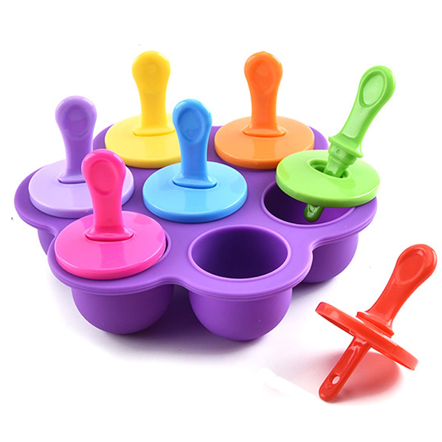 **Reusable Silicone Popsicle Molds with Lids & Sticks - No Drip Ice Pop Maker for DIY Frozen Treats - Perfect for Summer Snacks, Kids' Parties & Healthy Desserts**
