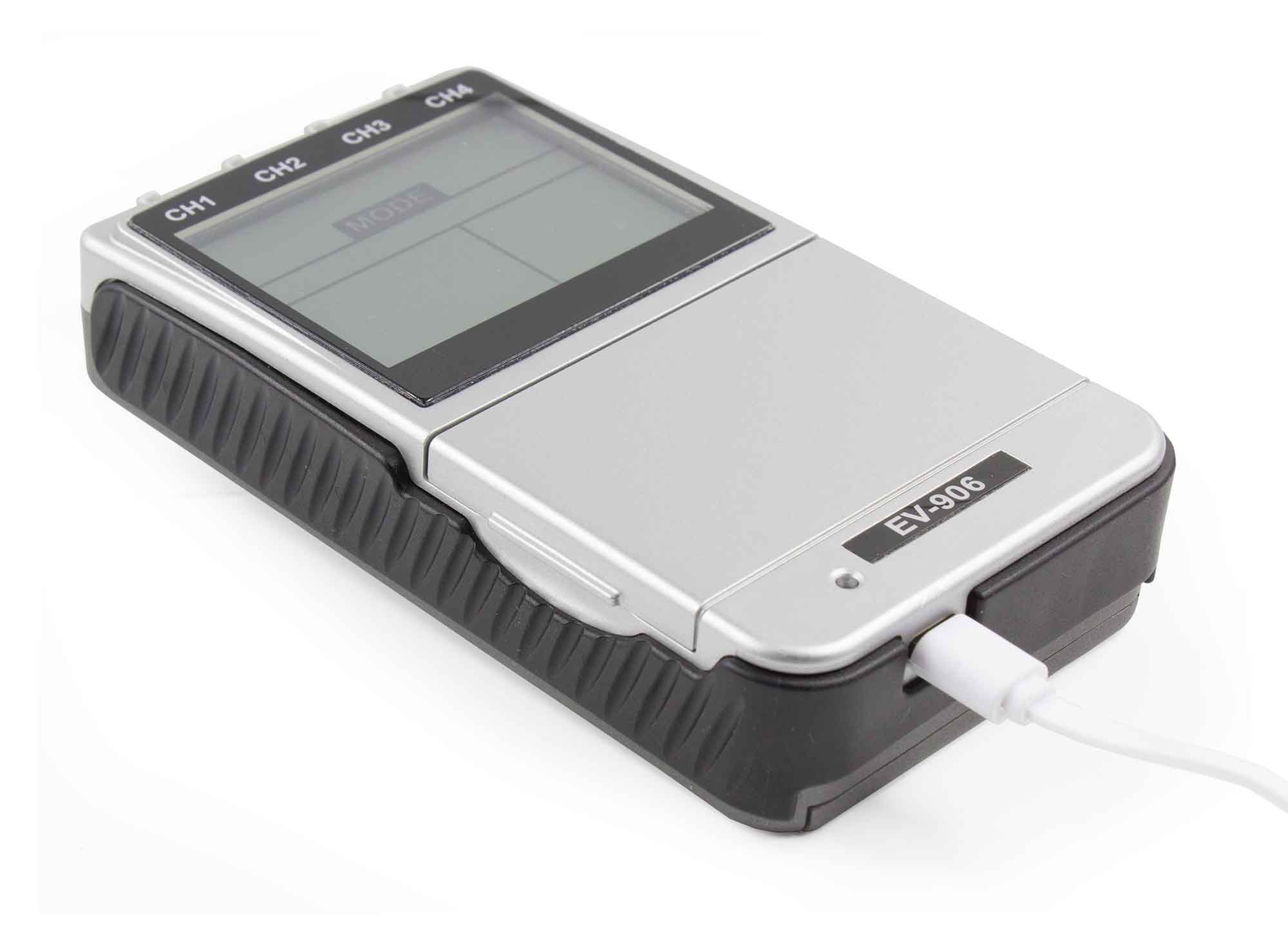 906A Premier 4 Channel Rechargeable TENS EMS Combo Unit - Muscle Stimulator for Pain Relief & Recovery, Muscle Strengthening & Therapy - Perfect for Home Use, Athletes & Physical Therapy