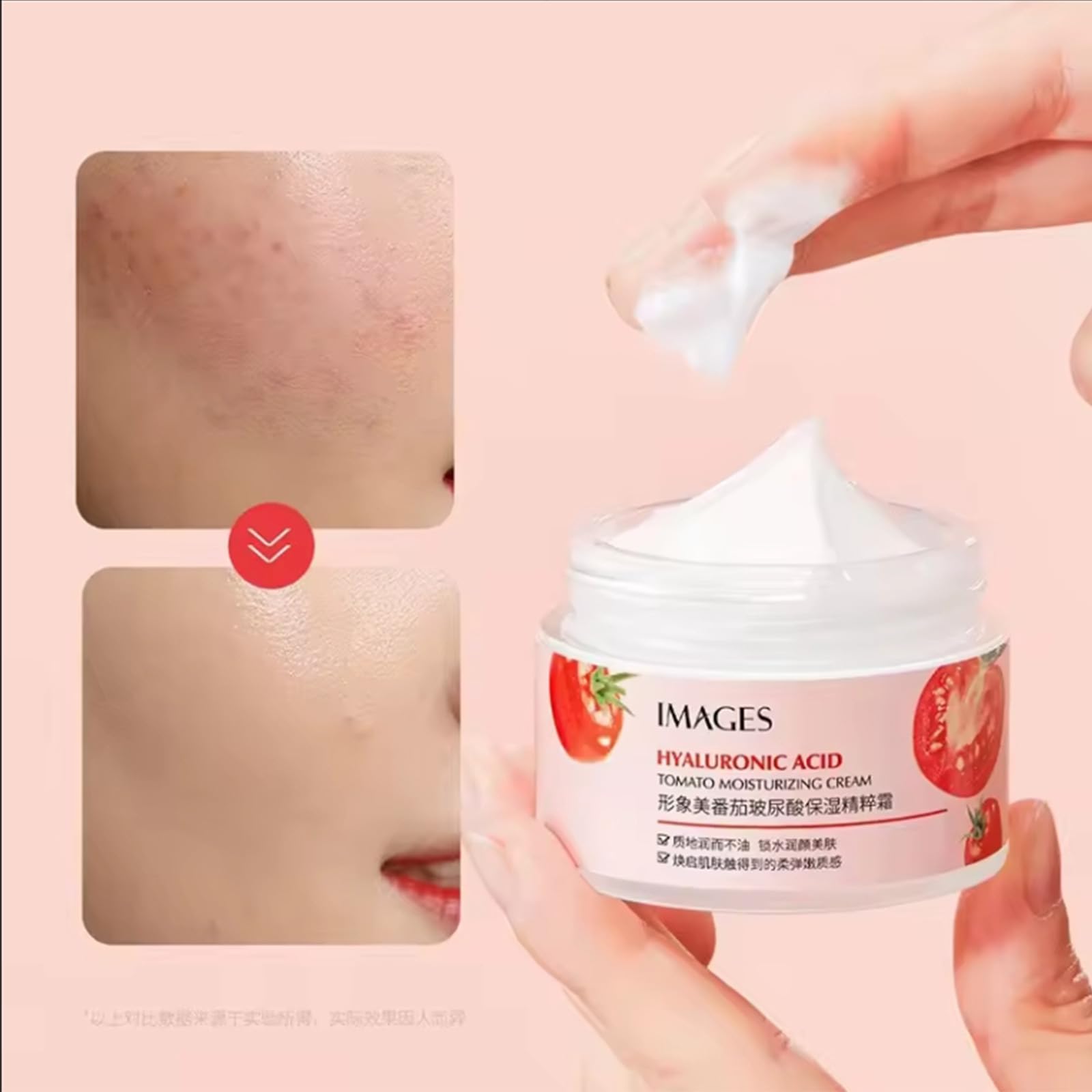 Tomato Hyaluronic Acid Essence Skincare Set - Hydrating Facial Cleanser, Moisturizing Serum, Firming Toner & Eye Cream Kit - Anti-Aging Skincare Routine for Women - Perfect for Daily Use & Skincare Gifts