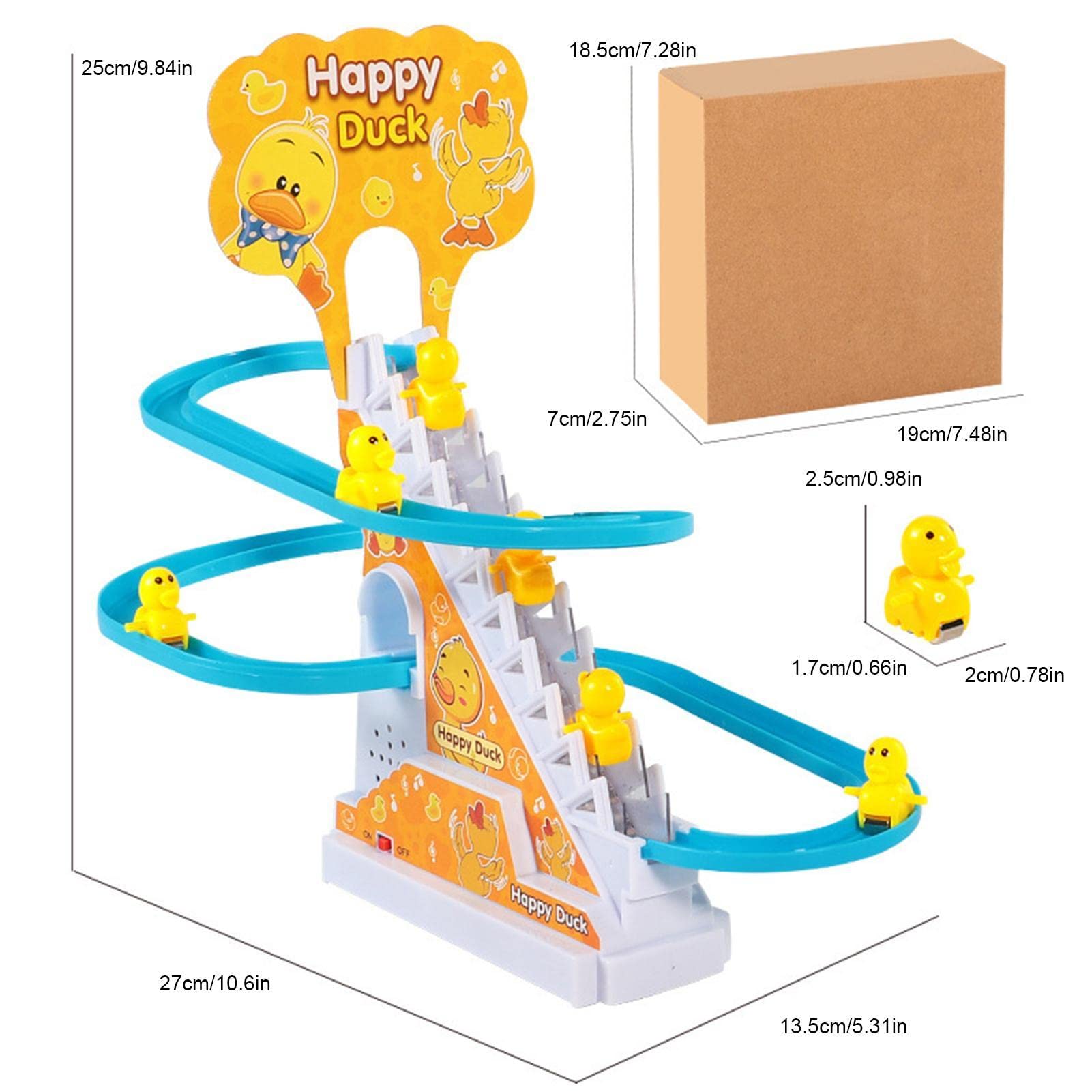 Duck Slide Stairs Climbing Toy for Kids - LED Light & Music Indoor Play Set with Assembling Tracks - Fun Educational Home Decor for Toddlers (Perfect for Birthday Gifts & Playroom Activities)