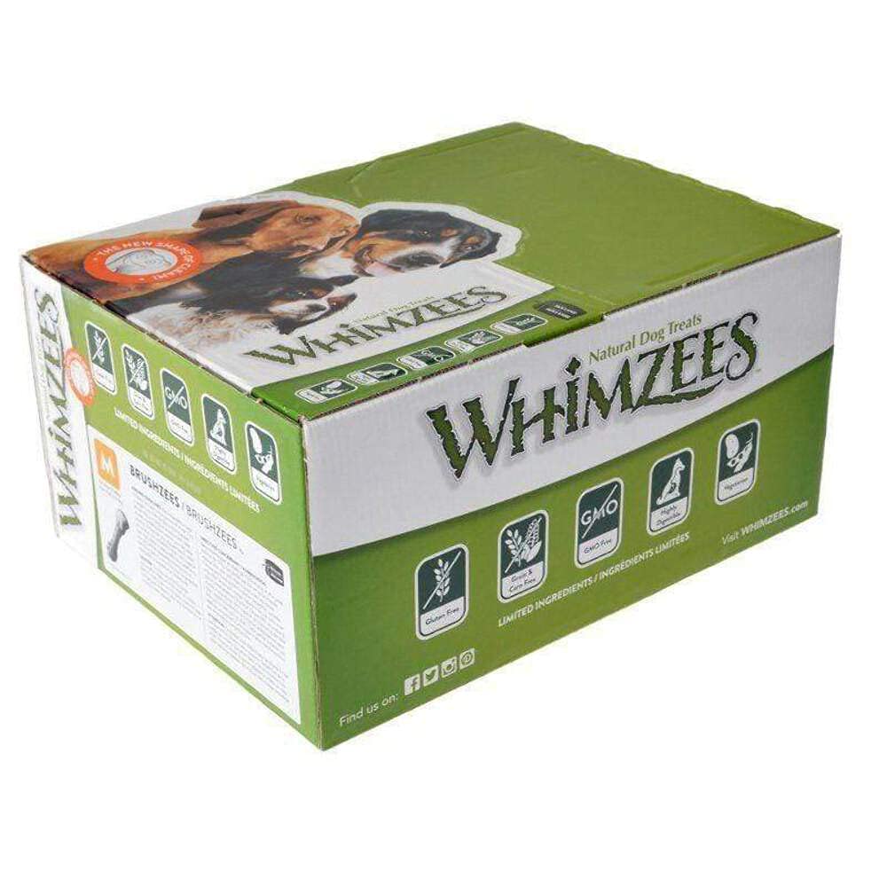 Paragon WHZ223 Whimzees Dental Chew Toothbrush Star Dog Treats, 75-Piece Display Box for Medium Dogs – Perfect for Dental Care & Training Rewards