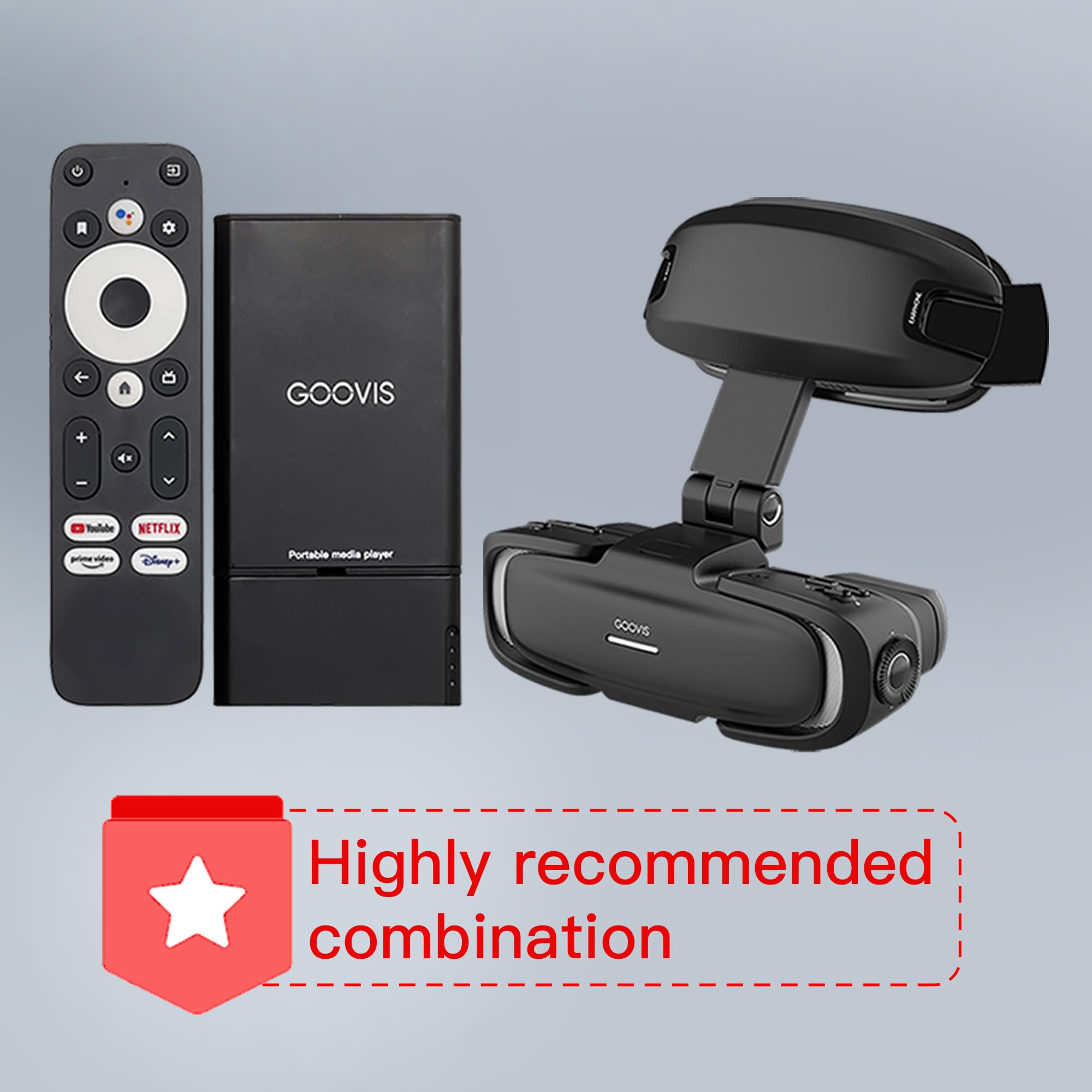 GOOVIS Art - Portable 3D Cinema & Gaming Headset with Micro OLED Display | Lightweight Open-Design HMD for Movies, Gaming & Multitasking | Perfect for Travel, Home Entertainment & VR Experiences (White)